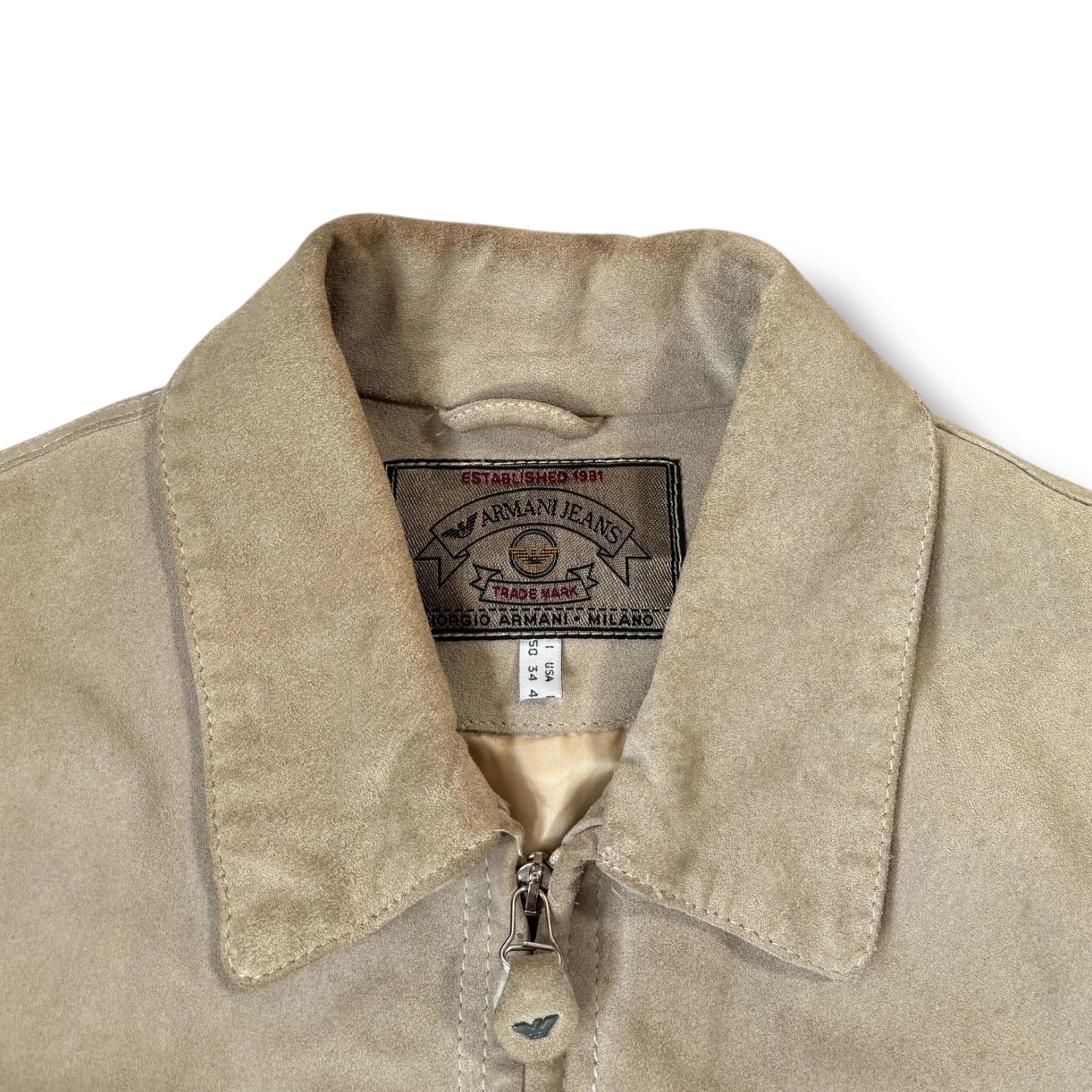 Armani Jeans 00’s Cropped Suede Jacket Medium