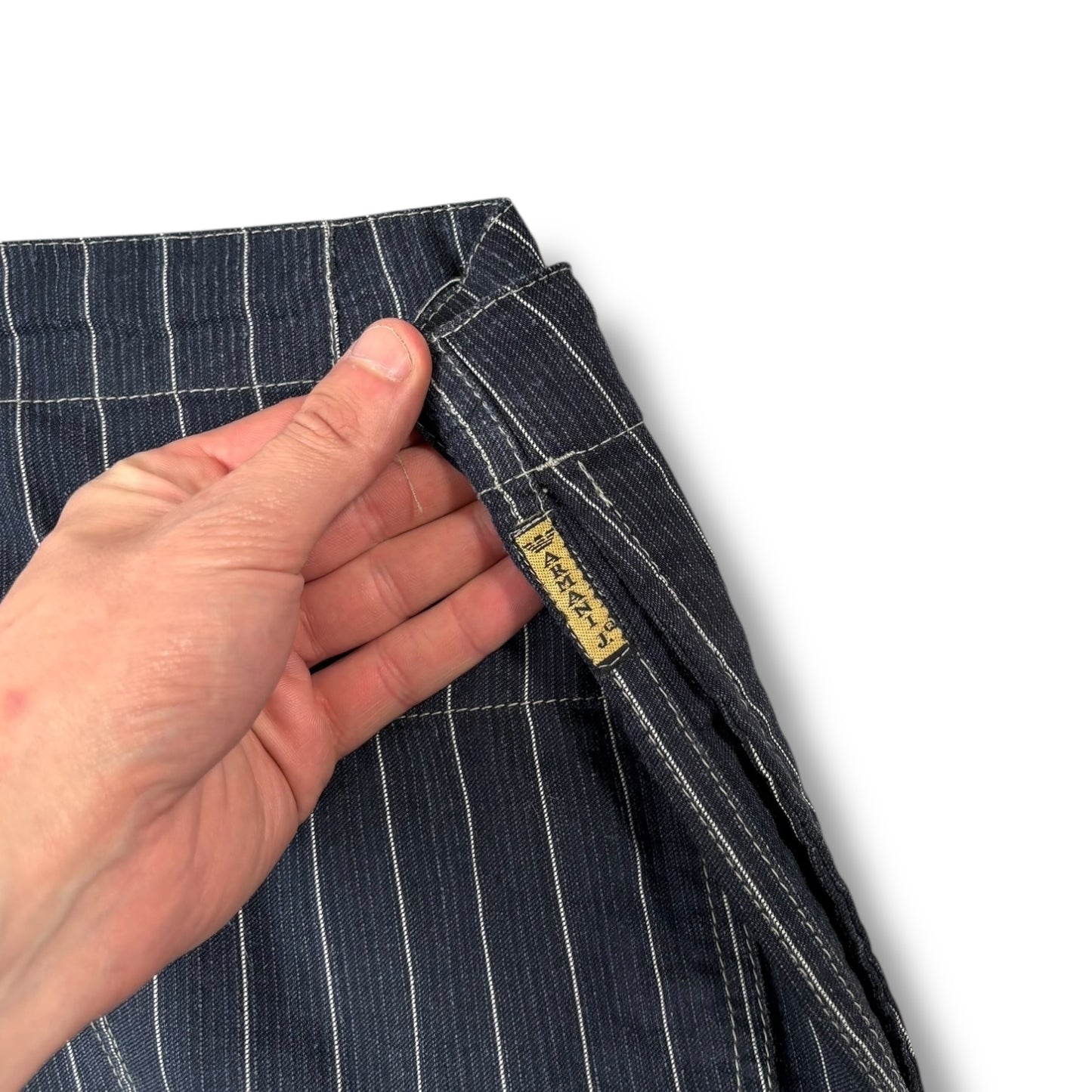 Armani Jeans 00’s Pinstripe Hemp Bottoms 36W