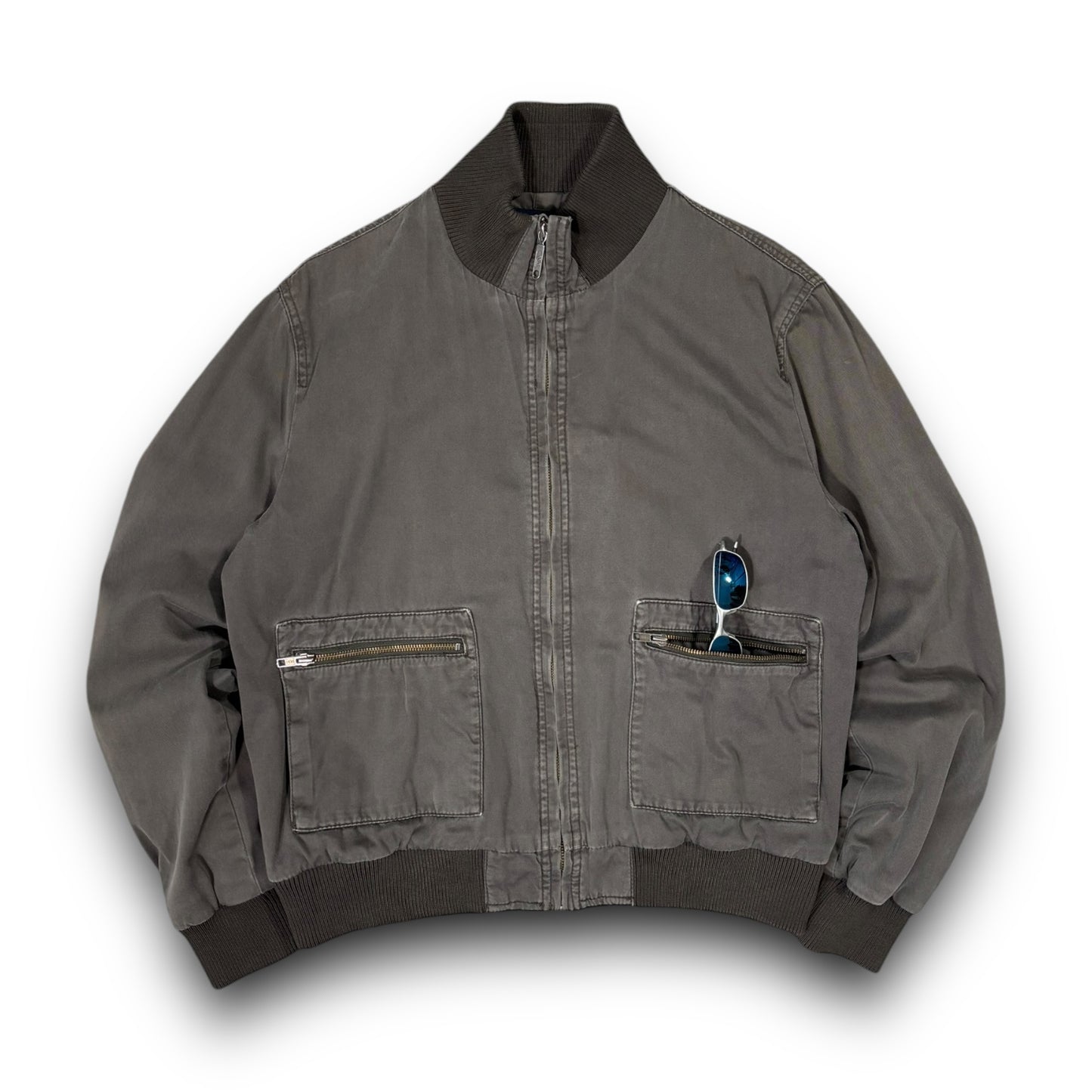 FCUK 00’s Khaki Bomber Jacket Large