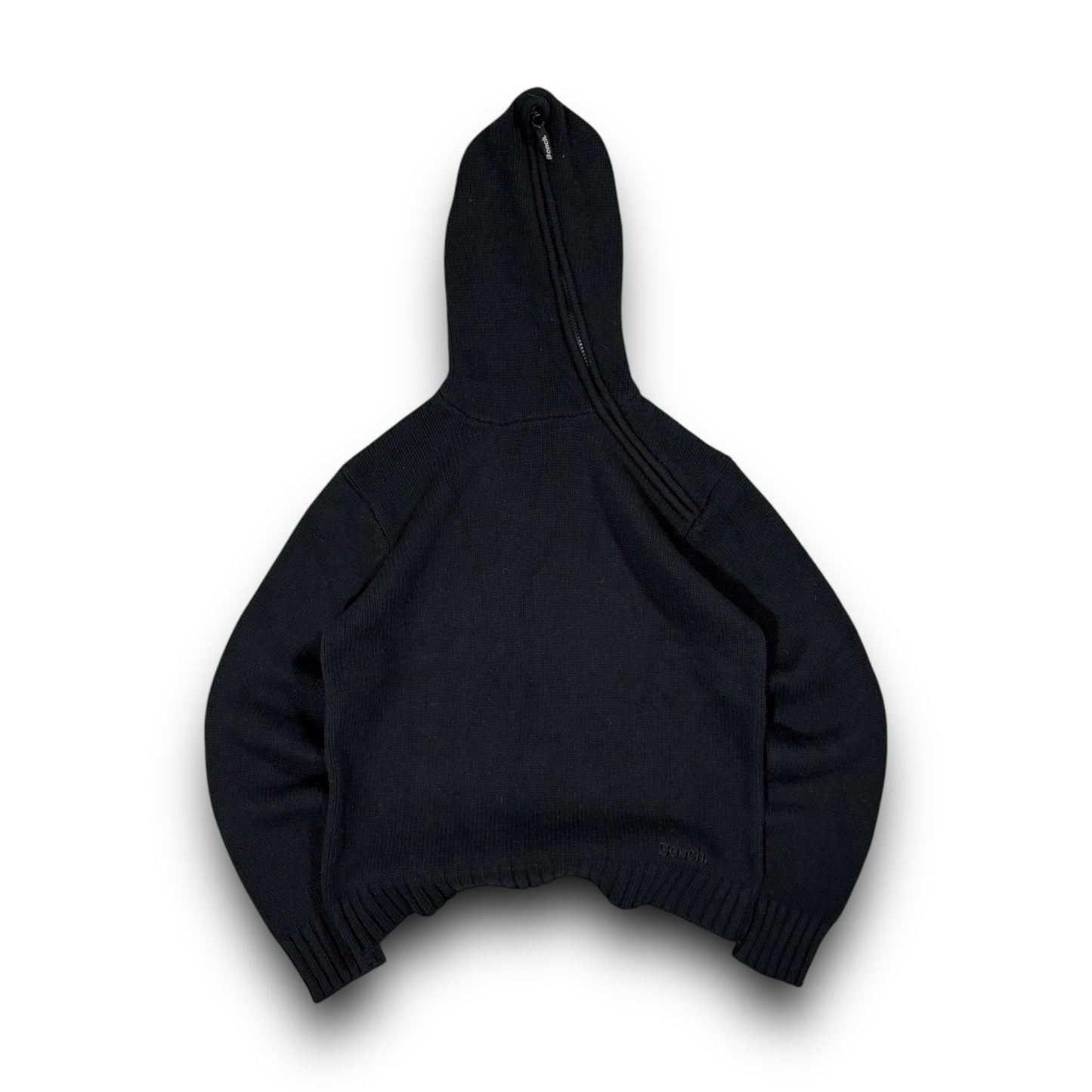 Bench 2001 Asymmetrical Zip Knitted Hoodie Small