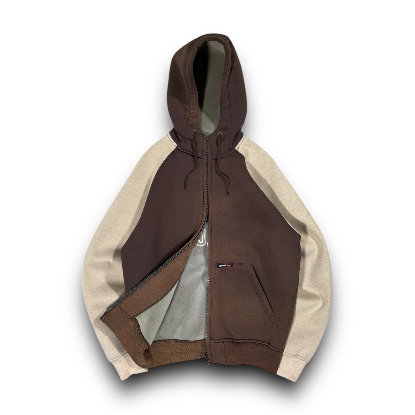 Schott 00’s Full Zip Velour Lined Hoodie Medium