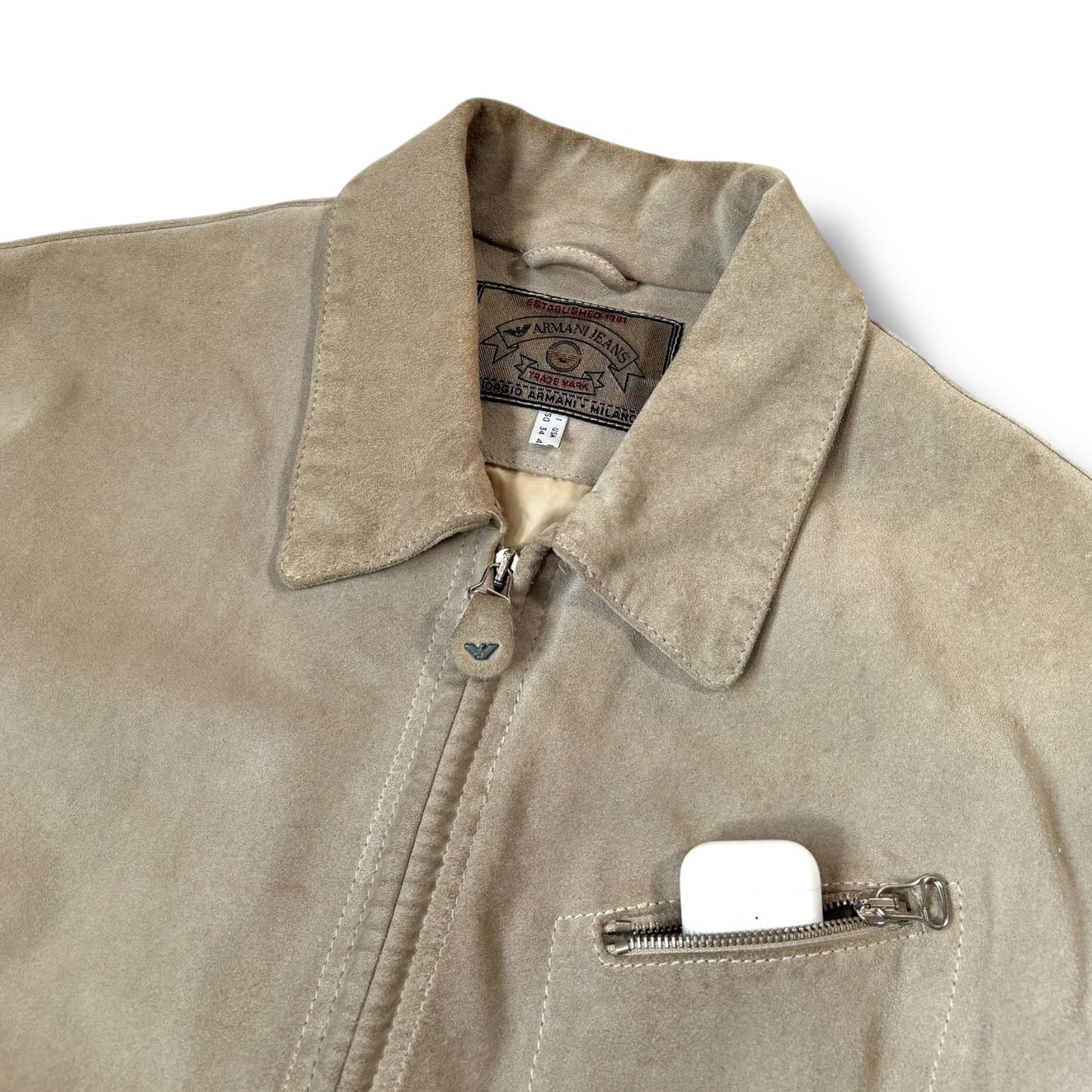 Armani Jeans 00’s Cropped Suede Jacket Medium