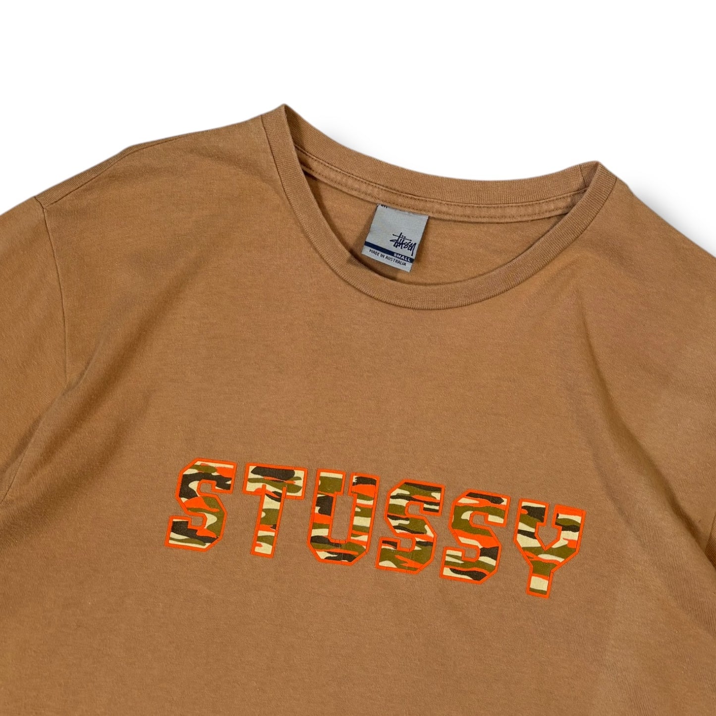 Stüssy 90’s Camo logo T Shirt Small
