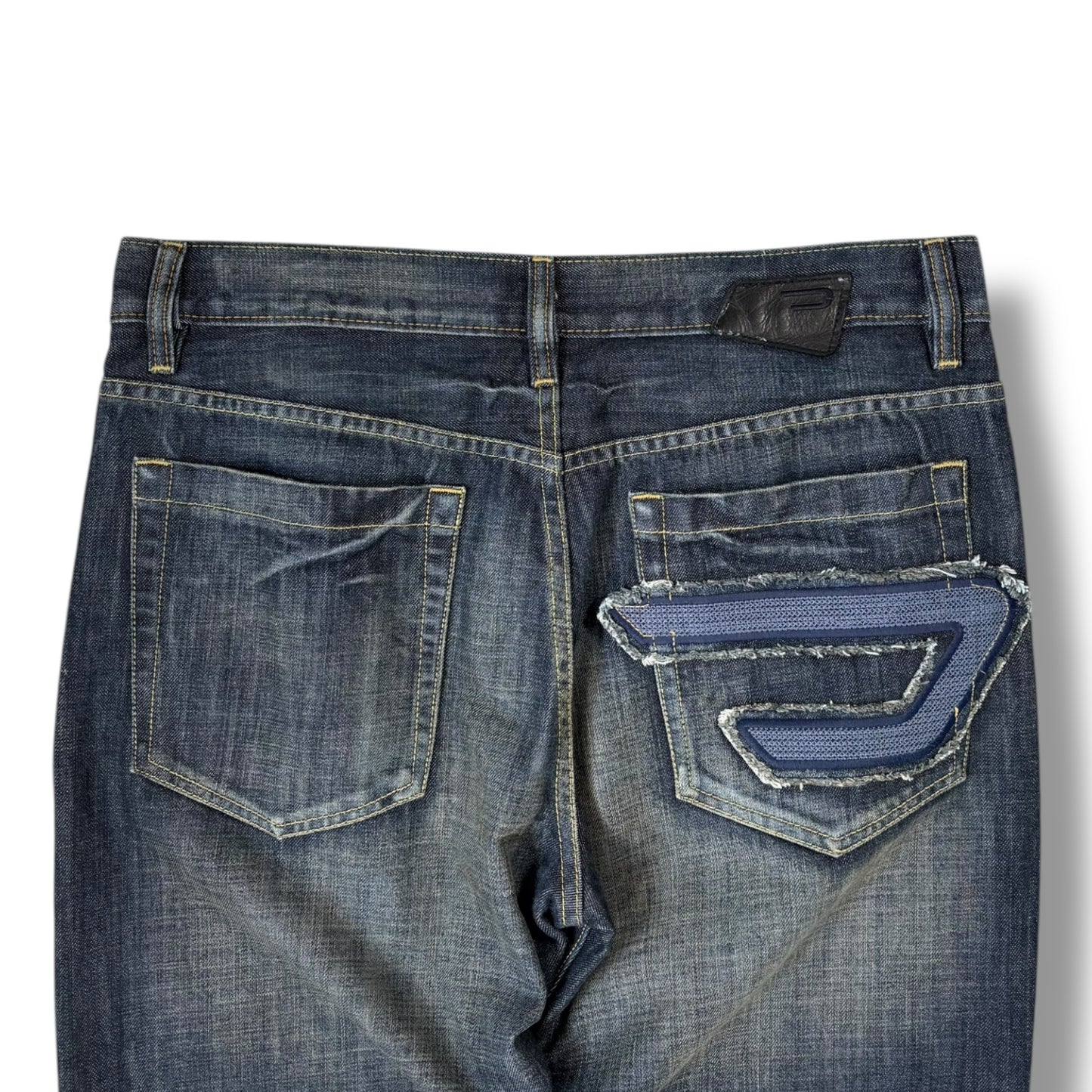 Diesel 00’s Indigo Wash Patch Jeans 36W