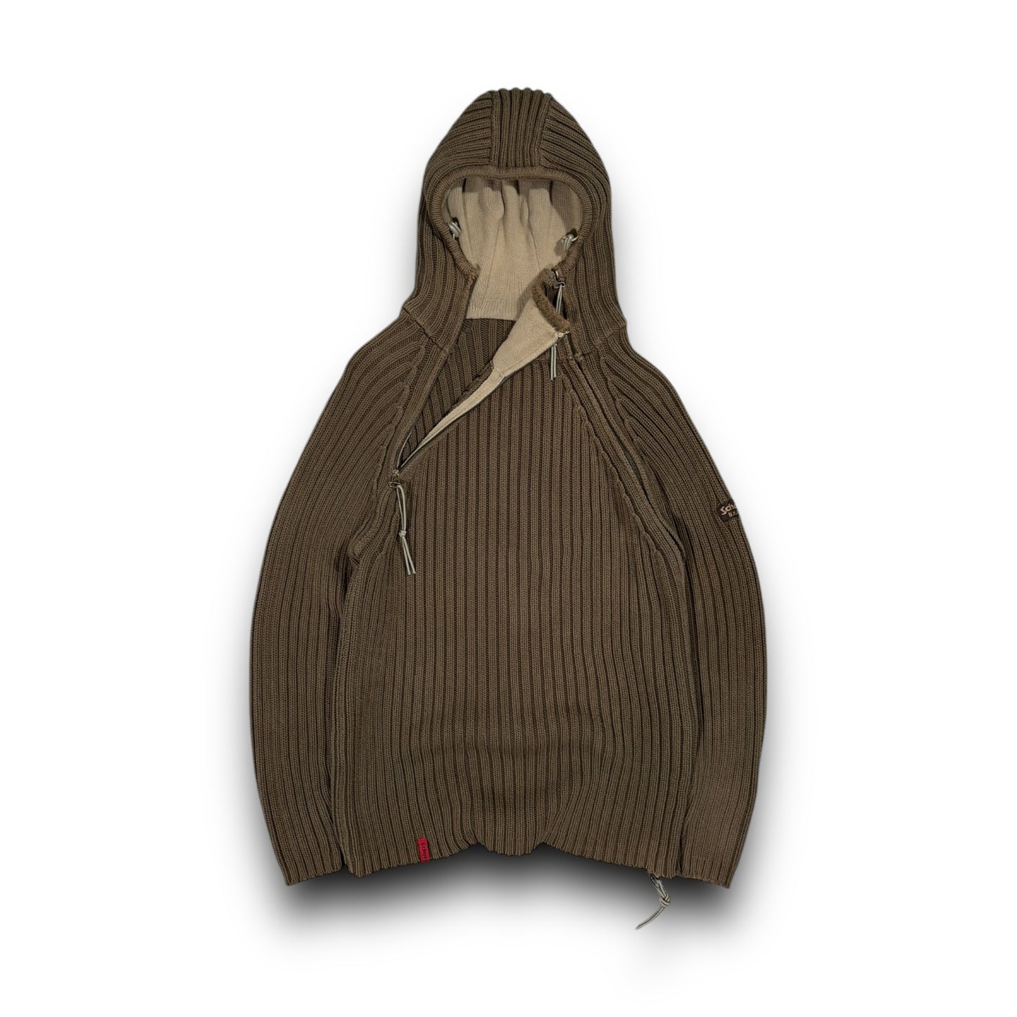 Schott NYC 00’s Dual Zip Knitted Balaclava Hoodie Extra Large