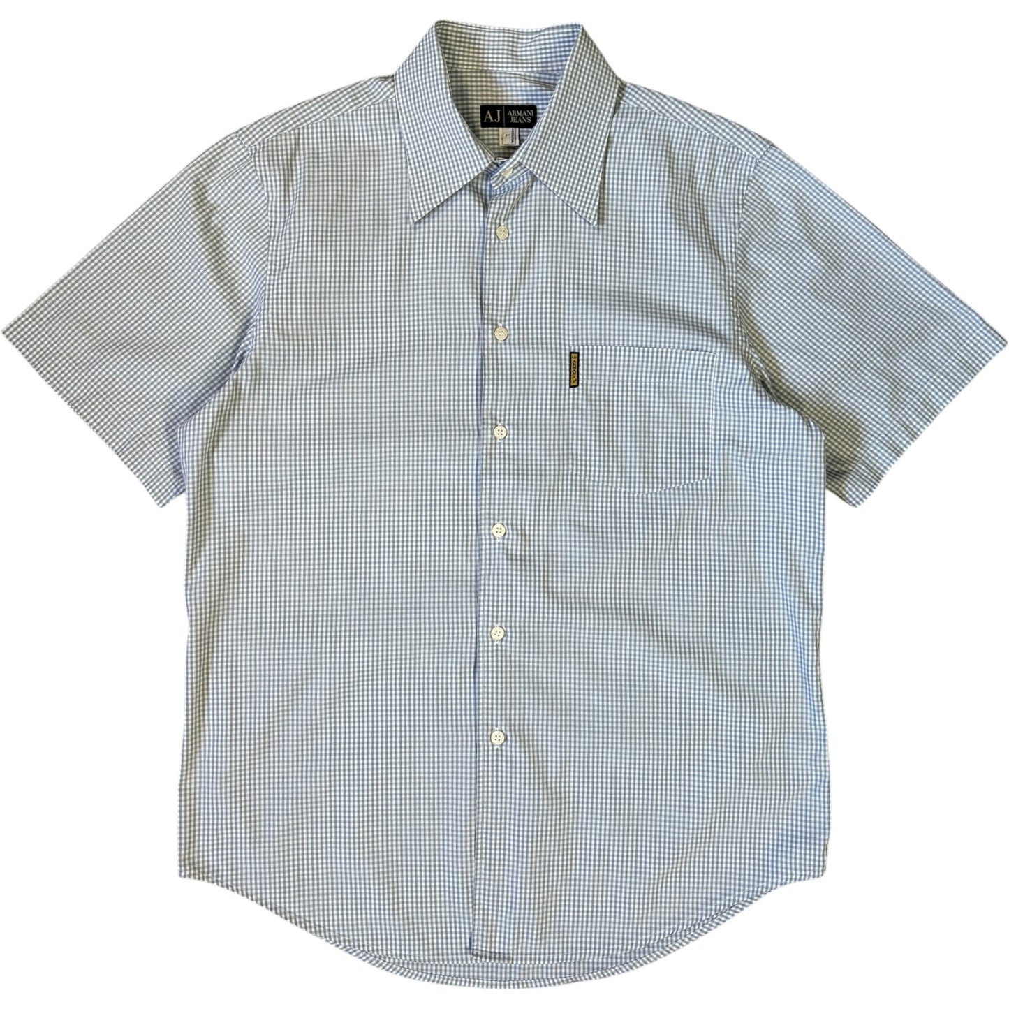Armani Jeans 00’s Checkered Short Sleeve Shirt L