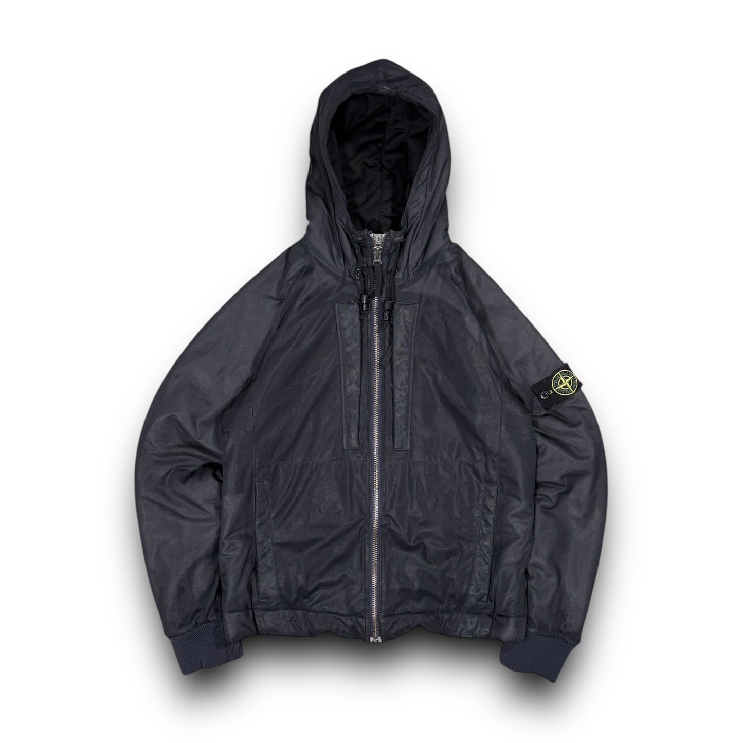 Stone Island 2009 Dark Navy Thick Nylon Membrana Jacket Medium