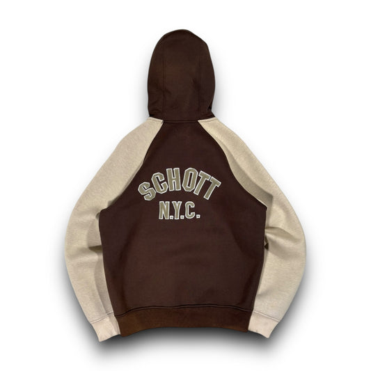 Schott 00’s Full Zip Velour Lined Hoodie Medium