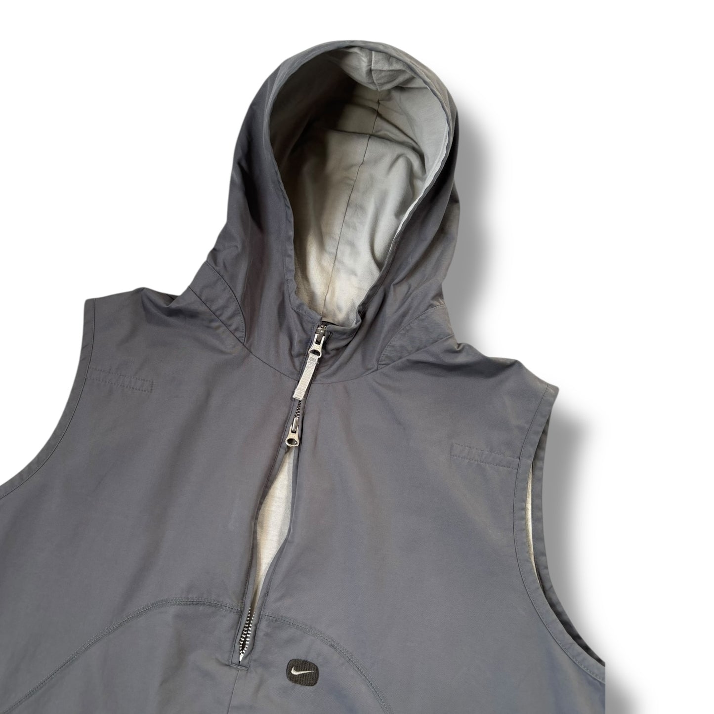 Nike 2000’s Overlocked Stitch Hooded Gillet Medium