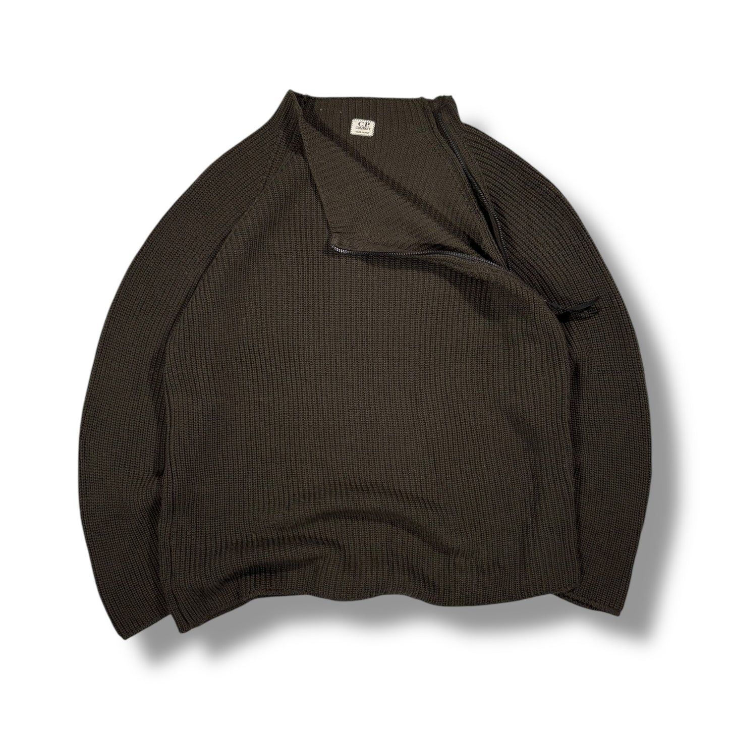 CP Company A/W 2000 Shoulder Zip Knit Jumper Extra Large