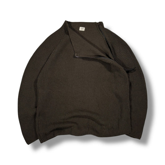 CP Company A/W 2000 Shoulder Zip Knit Jumper Extra Large