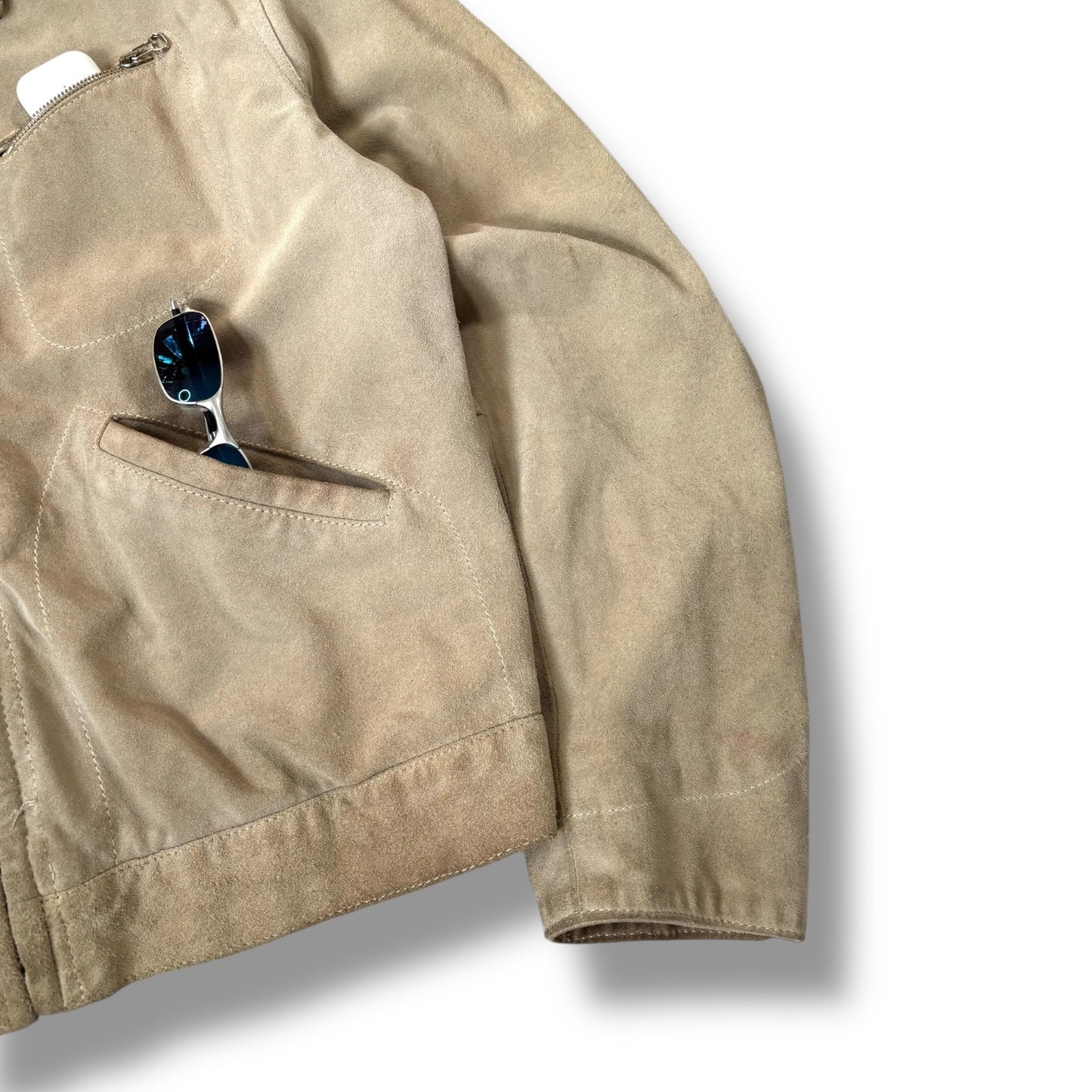 Armani Jeans 00’s Cropped Suede Jacket Medium