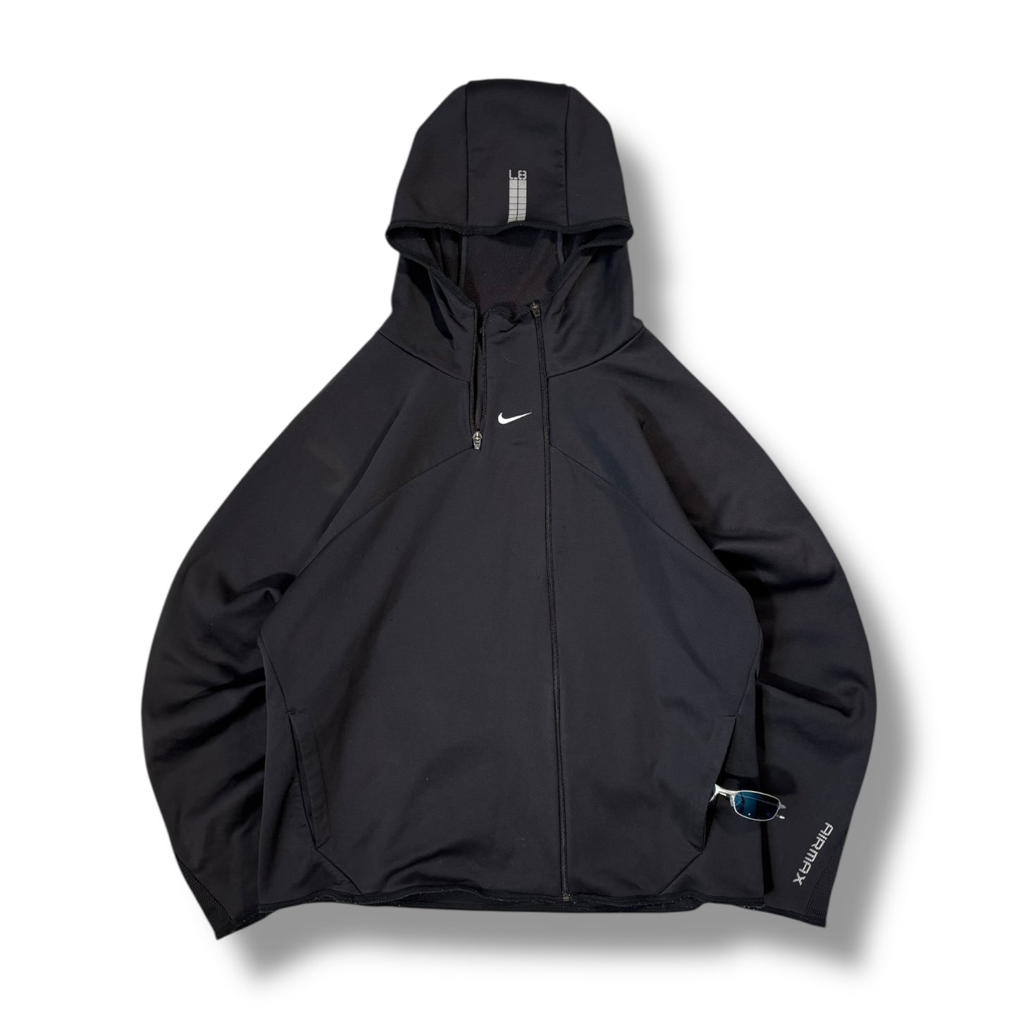 Nike 00’s Air Max Asymmetrical Zipped Centre Swoosh Hoodie Large