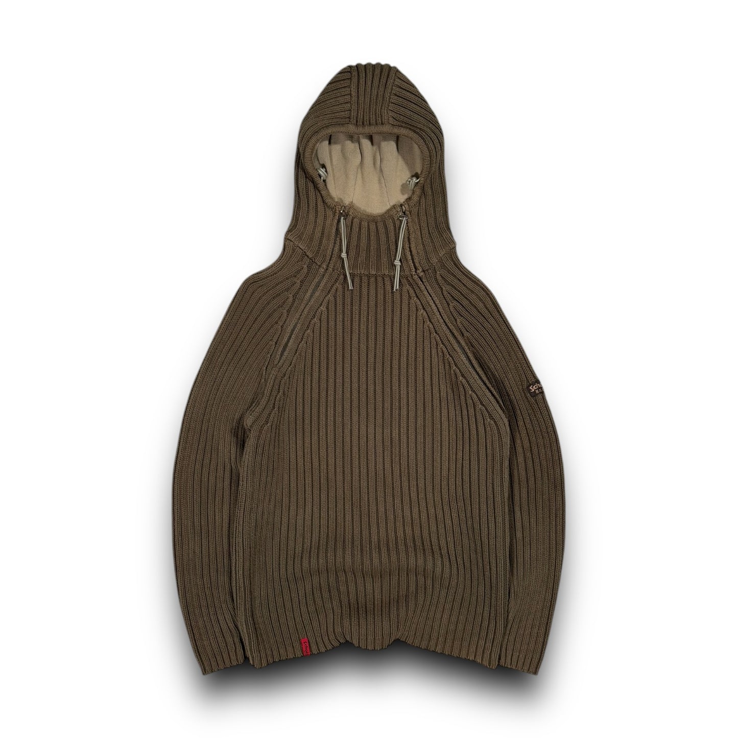Schott NYC 00’s Dual Zip Knitted Balaclava Hoodie Extra Large