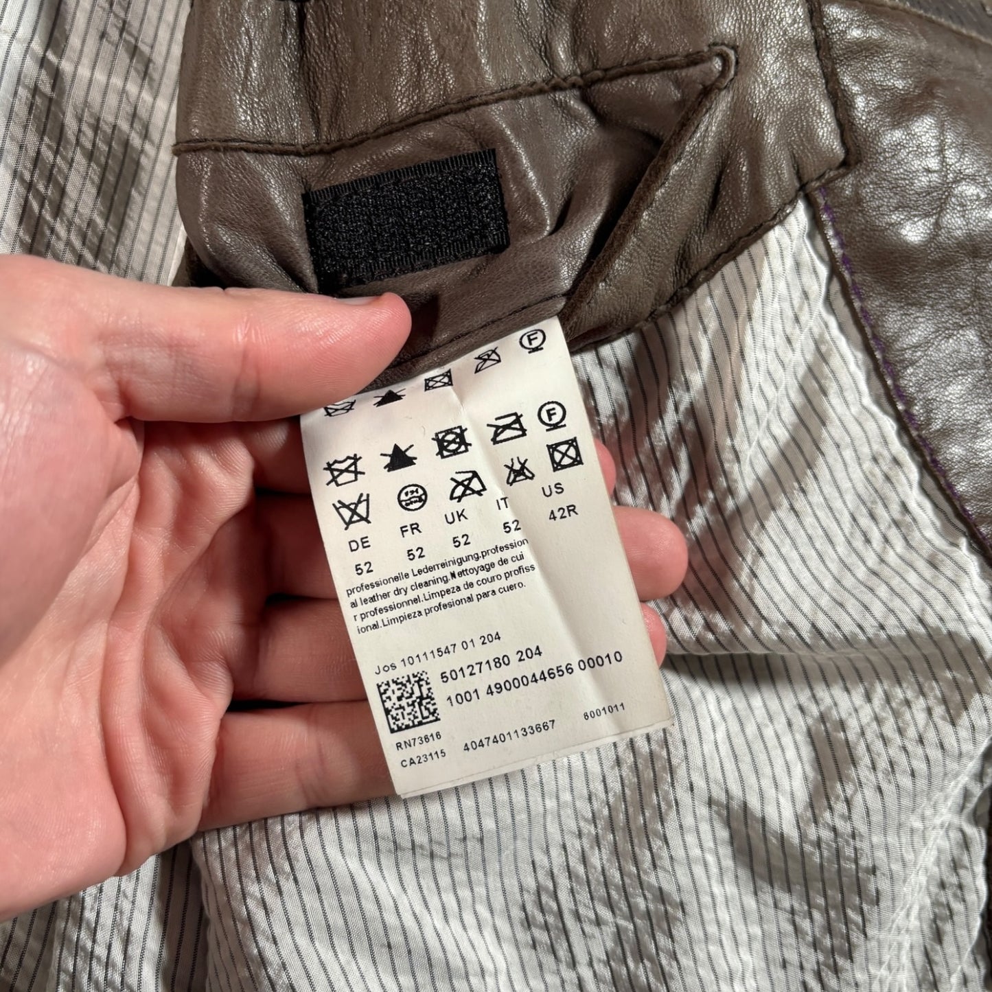 Hugo Boss Orange 00’s Faux Leather Jacket L