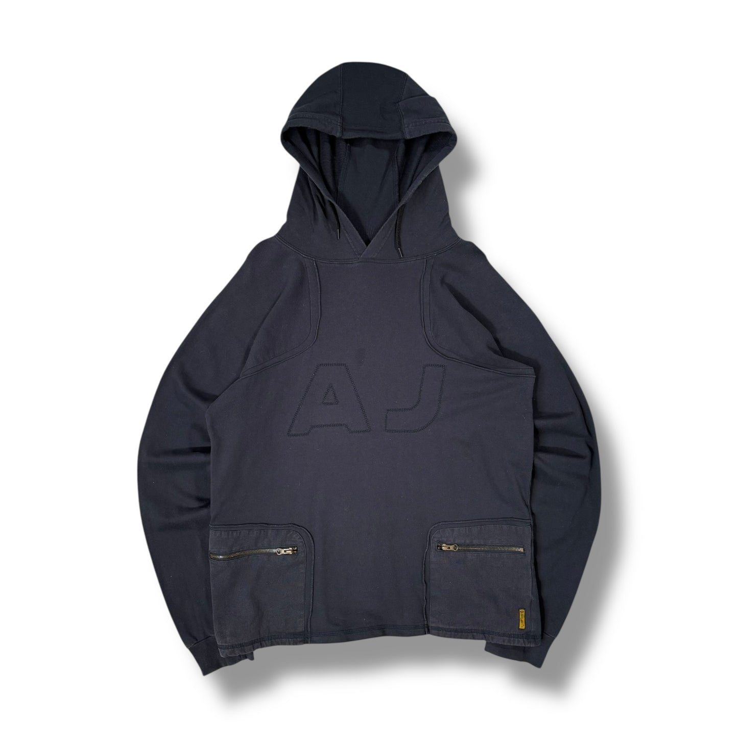 Armani Jeans 00’s Zipped Pocket Hoodie Large