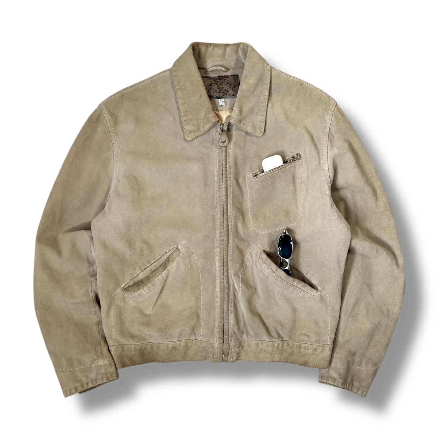 Armani Jeans 00’s Cropped Suede Jacket Medium