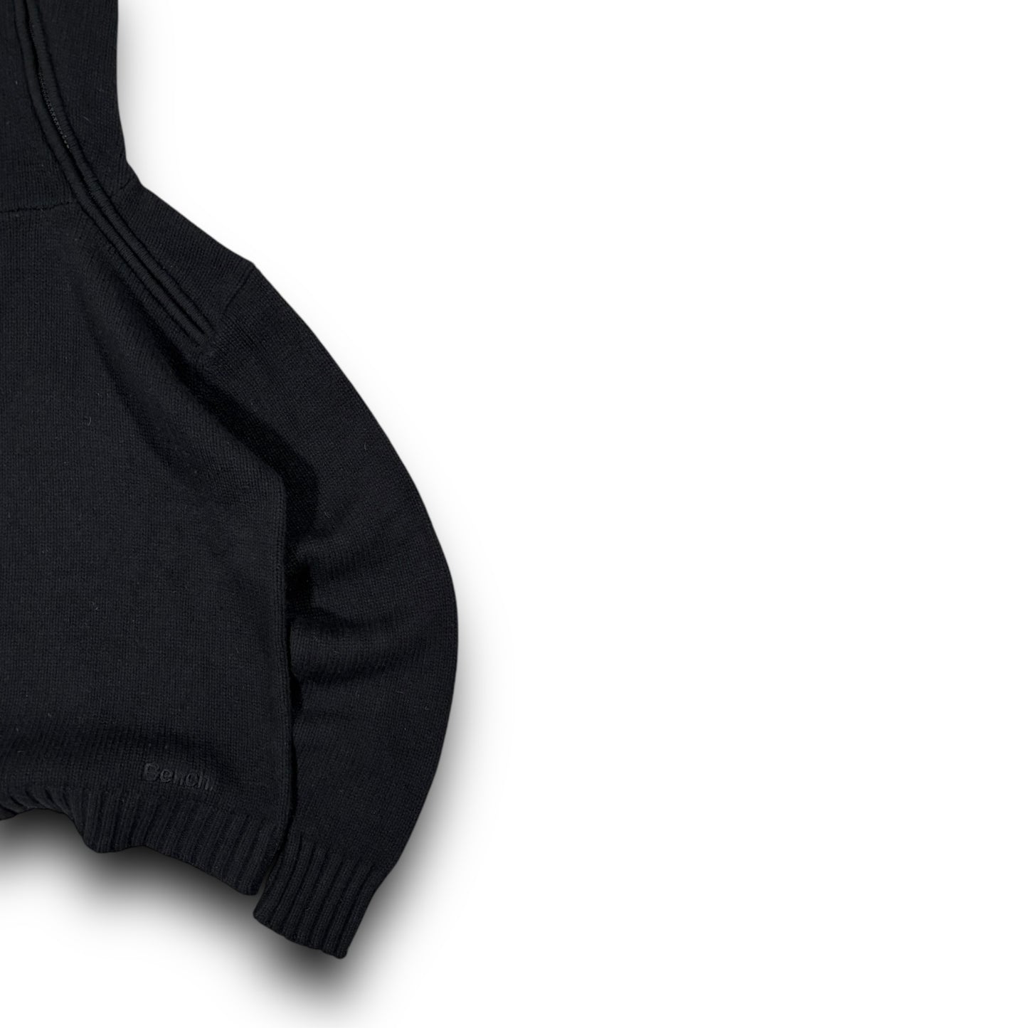 Bench 2001 Asymmetrical Zip Knitted Hoodie Small