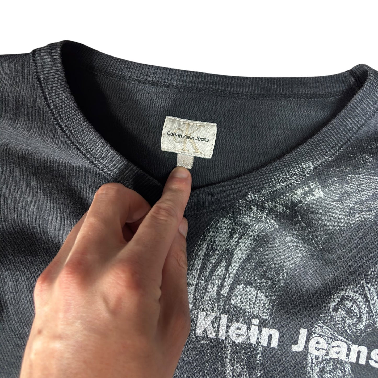 Calvin Klein Jeans 00’s Panelled Longsleeve Shirt L