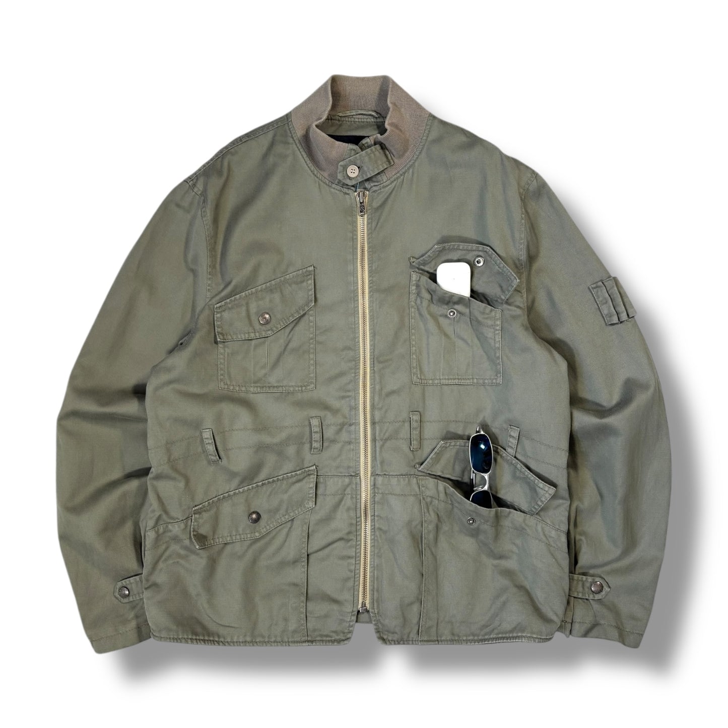 FCUK 00’s Khaki Bomber Jacket Large