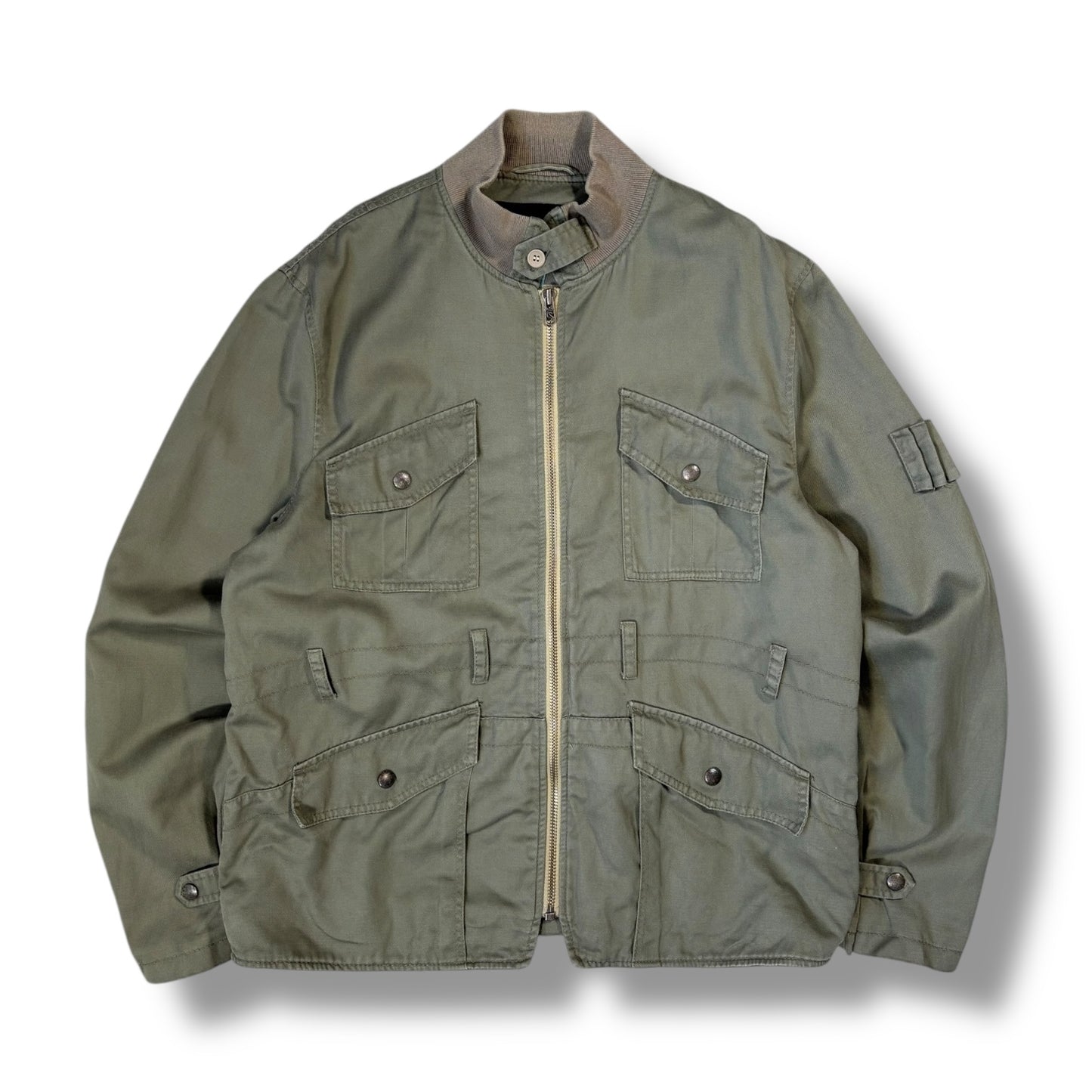 FCUK 00’s Khaki Bomber Jacket Large