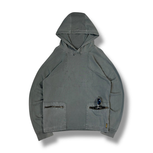 Armani Jeans 00’s Zipped Pocket Hoodie Medium