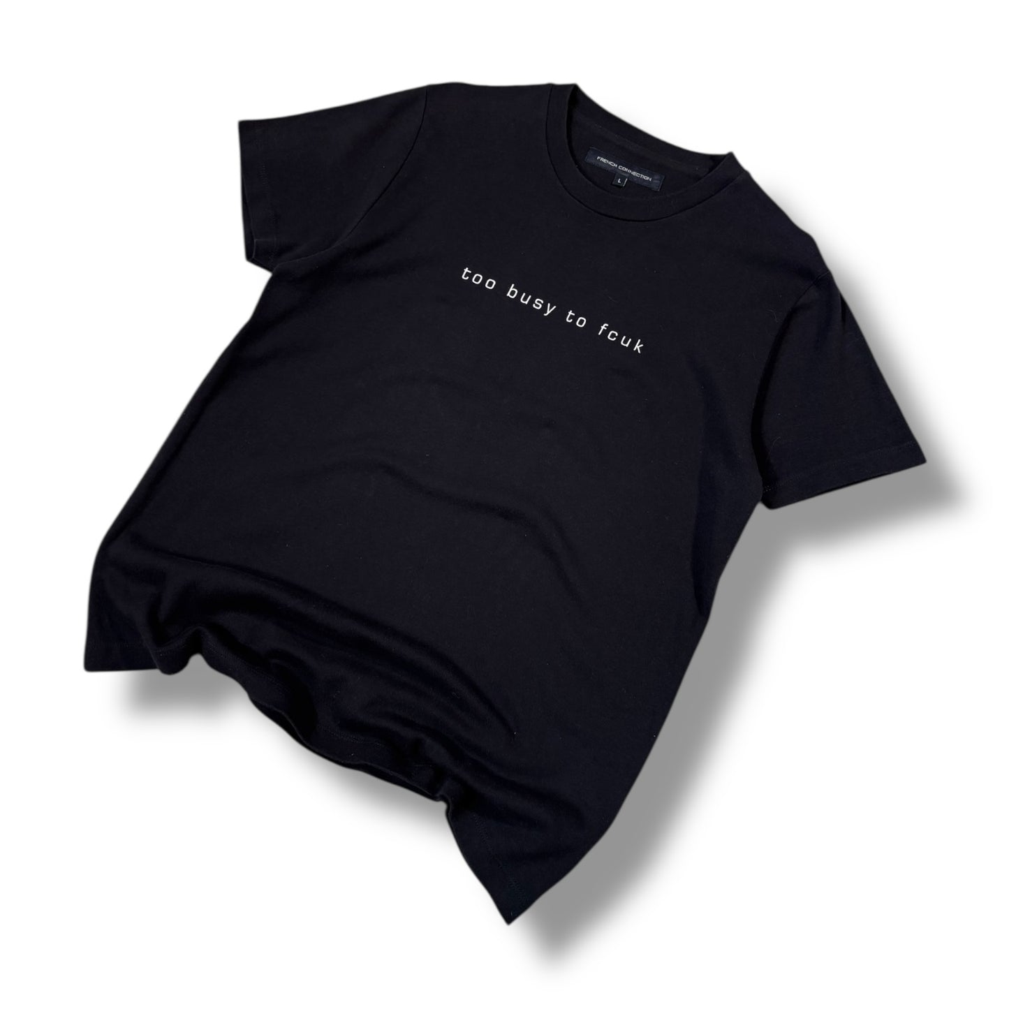 FCUK 00’s “Too Busy To FCUK” T Shirt Large