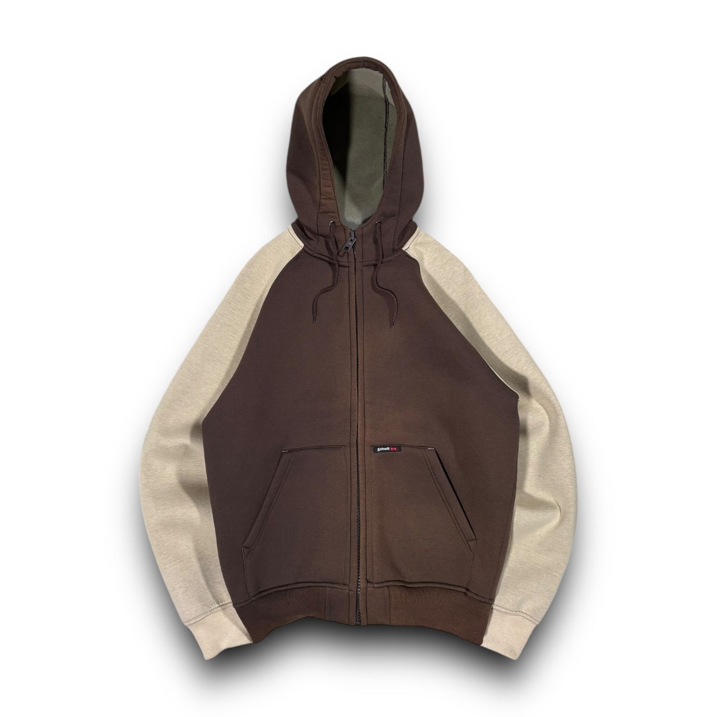 Schott 00’s Full Zip Velour Lined Hoodie Medium