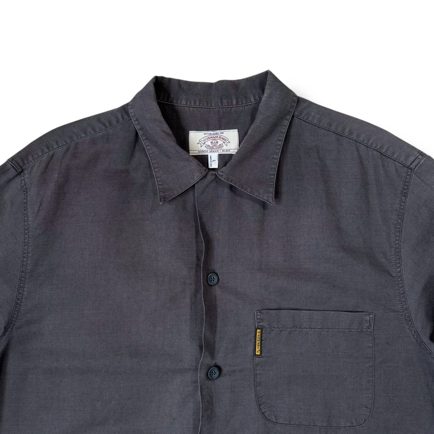 Armani Jeans 00’s Linen Short Sleeved Shirt Large