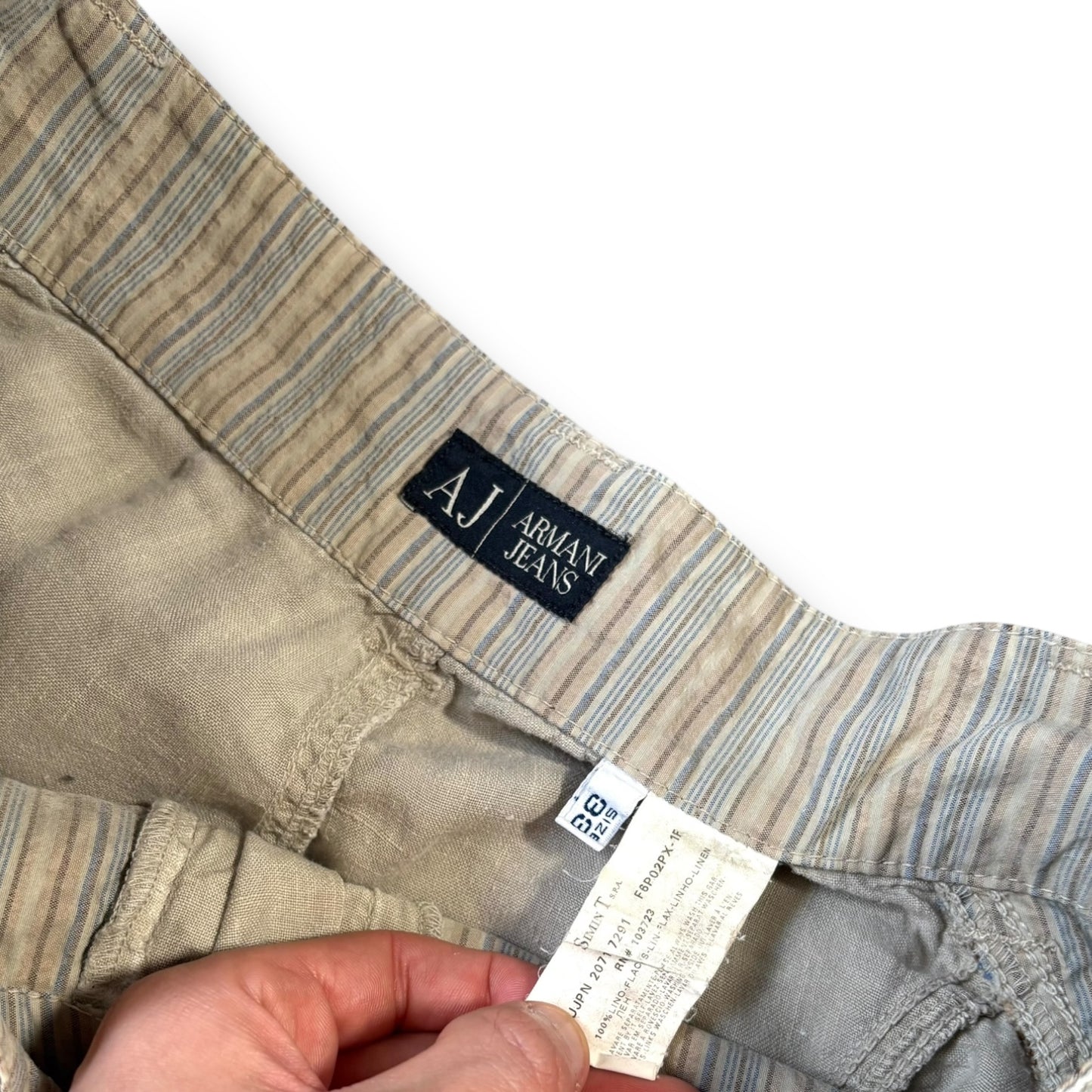 Armani Jeans 00’s Linen Cargo Bottoms 33W