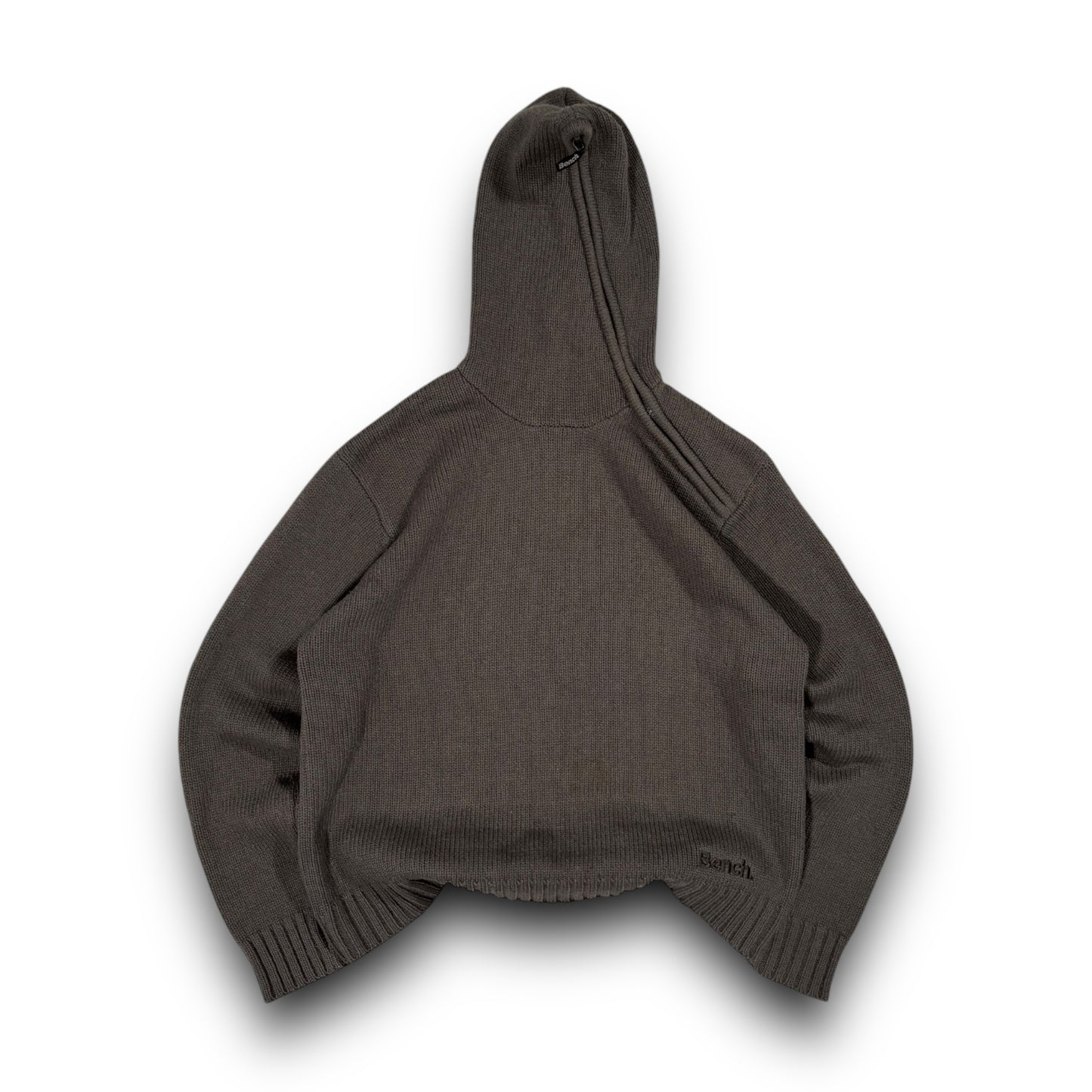 Bench 2001 Asymmetrical Zip Knitted Hoodie Extra Large