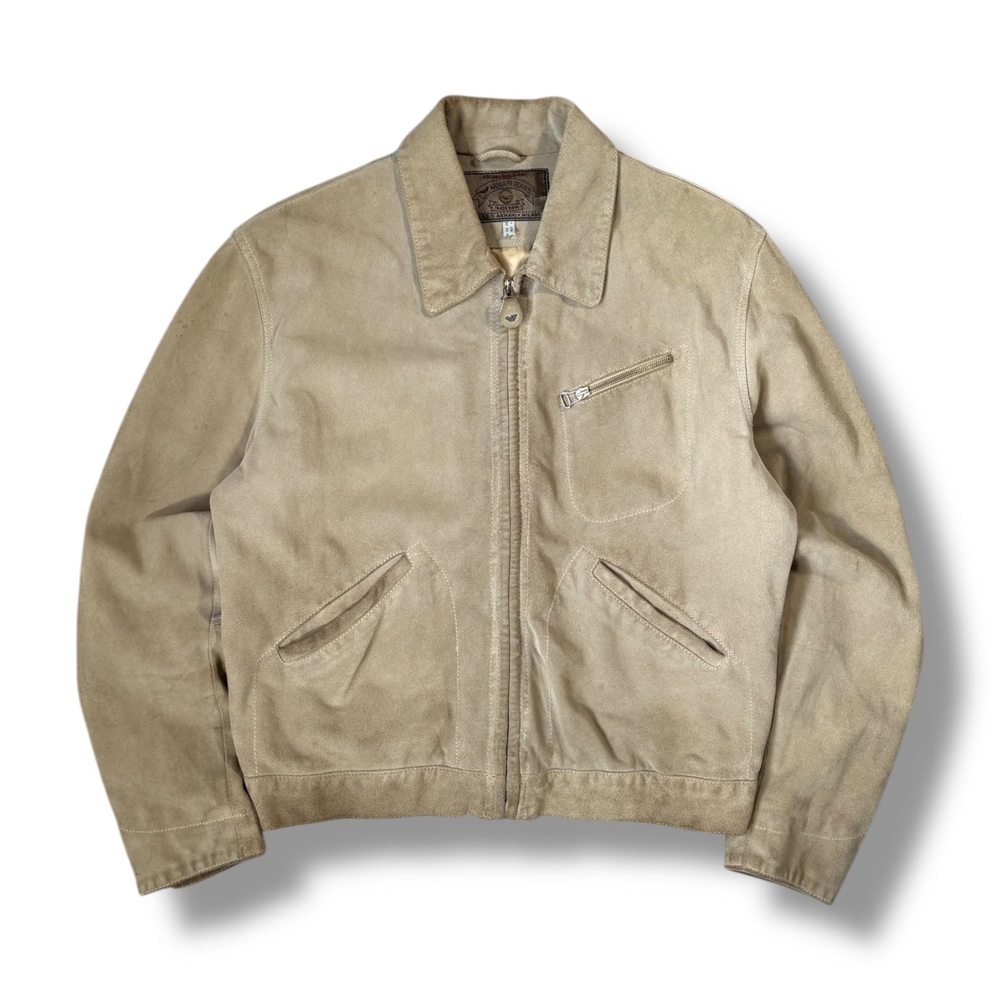 Armani Jeans 00’s Cropped Suede Jacket Medium