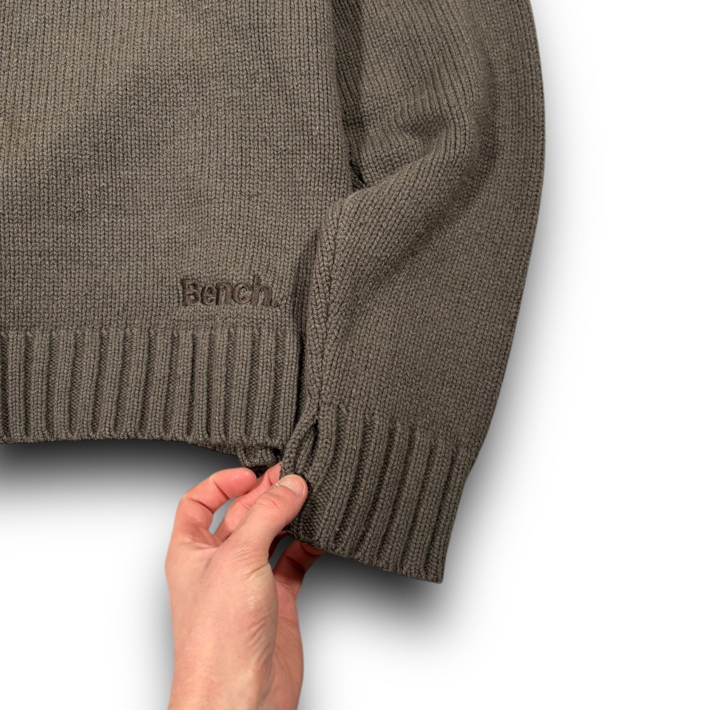 Bench 2001 Asymmetrical Zip Knitted Hoodie Extra Large