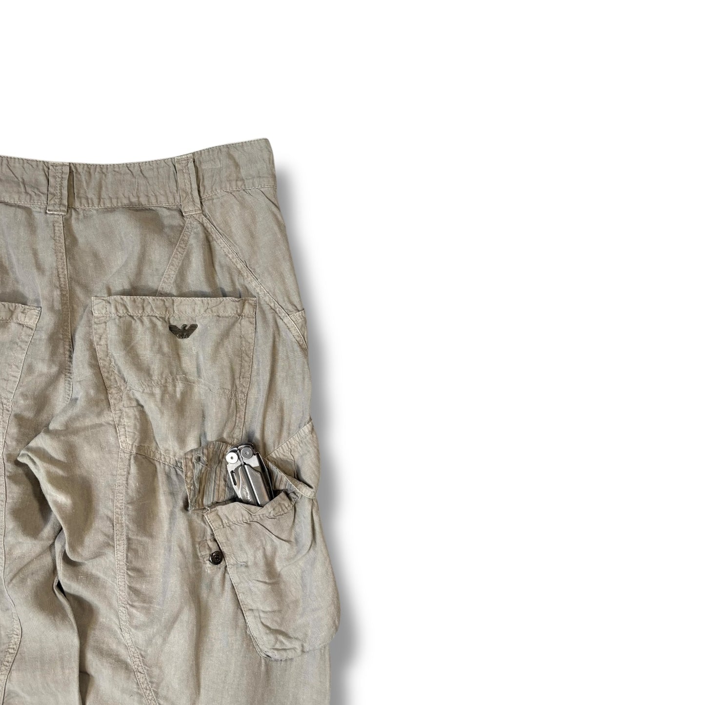 Armani Jeans 00’s Linen Cargo Bottoms 33W