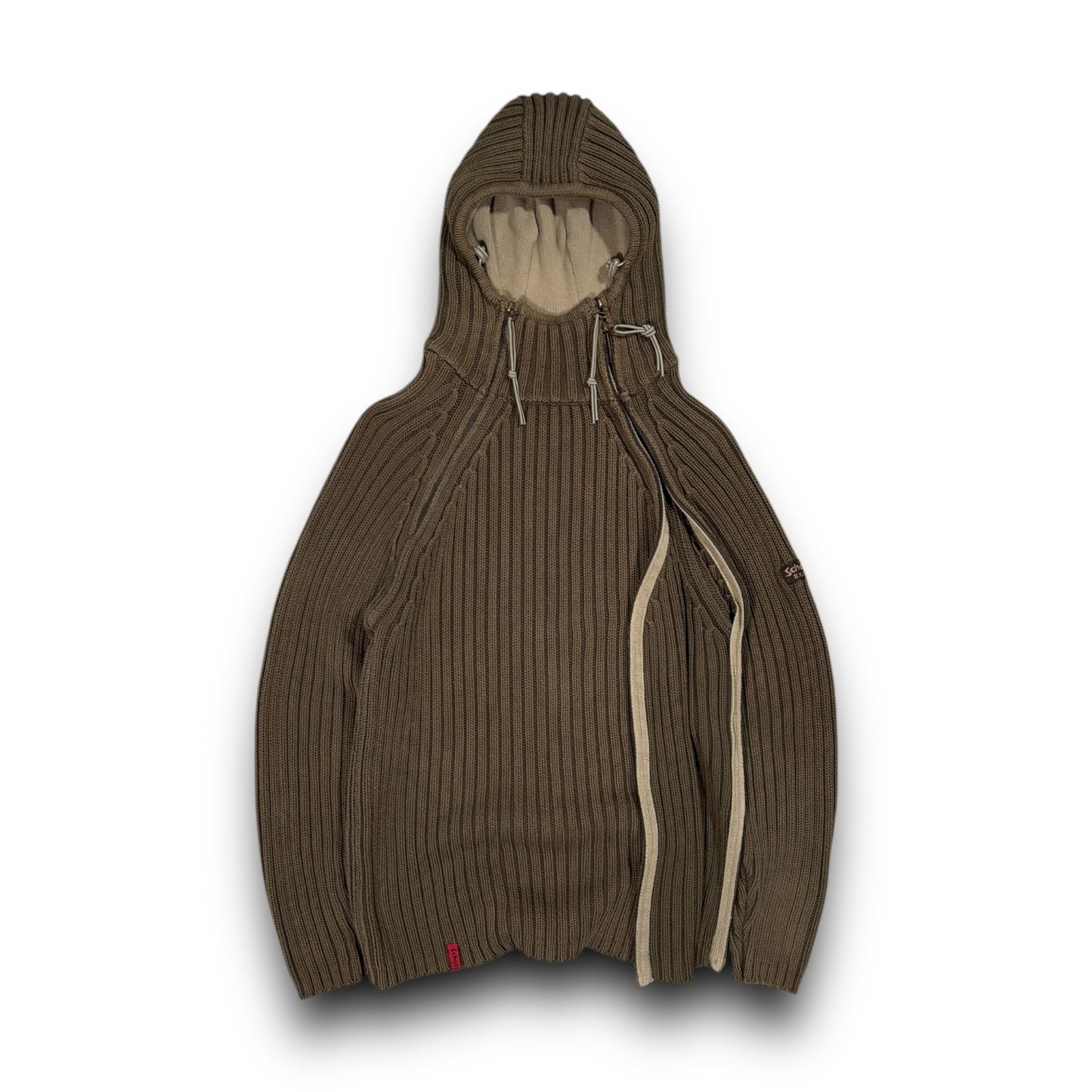 Schott NYC 00’s Dual Zip Knitted Balaclava Hoodie Extra Large