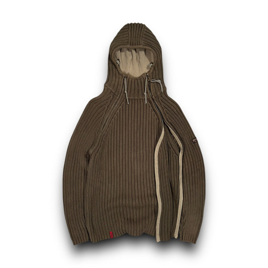 Schott NYC 00’s Dual Zip Knitted Balaclava Hoodie Extra Large