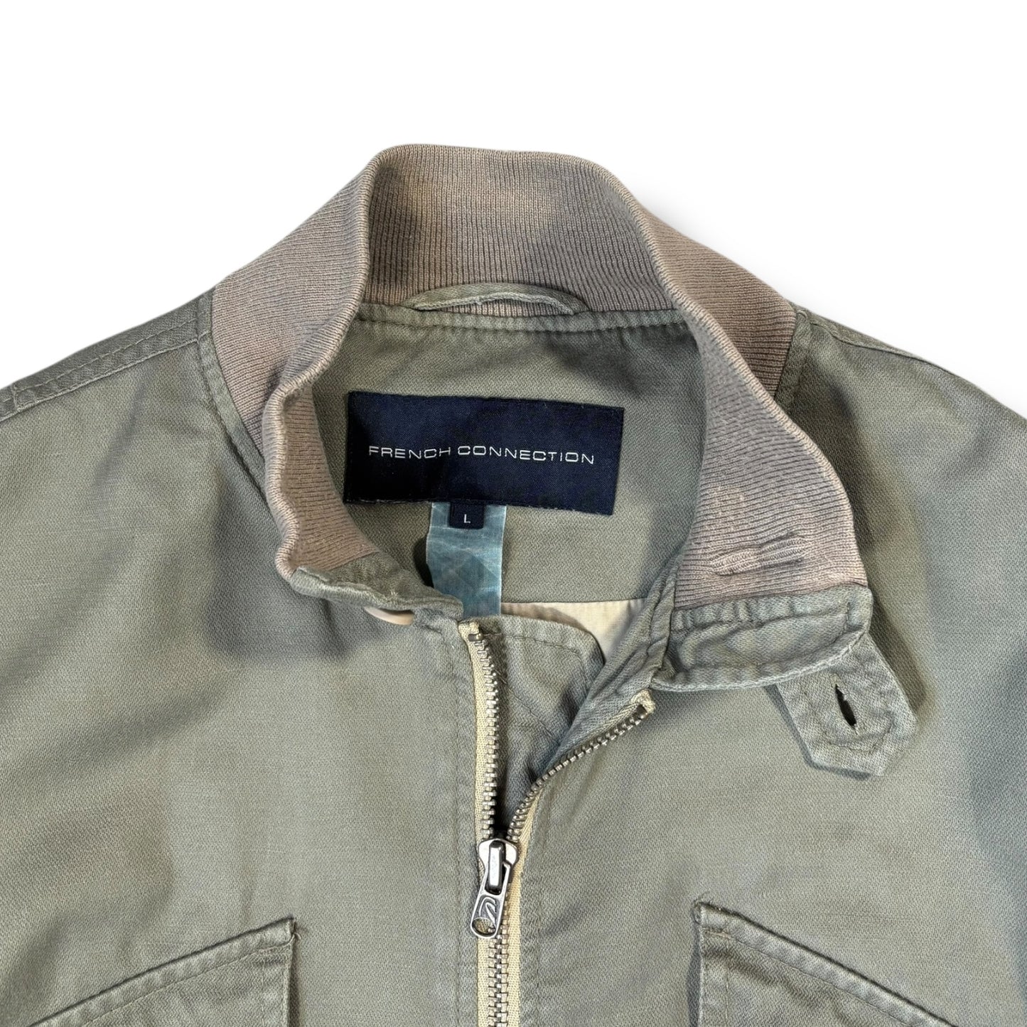 FCUK 00’s Khaki Bomber Jacket Large