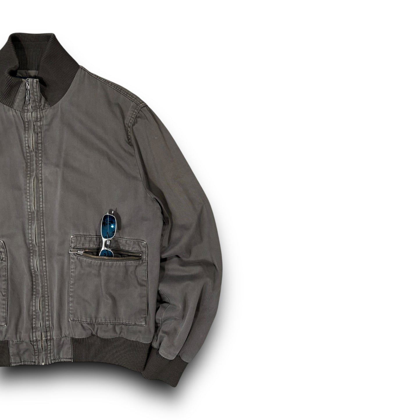 FCUK 00’s Khaki Bomber Jacket Large