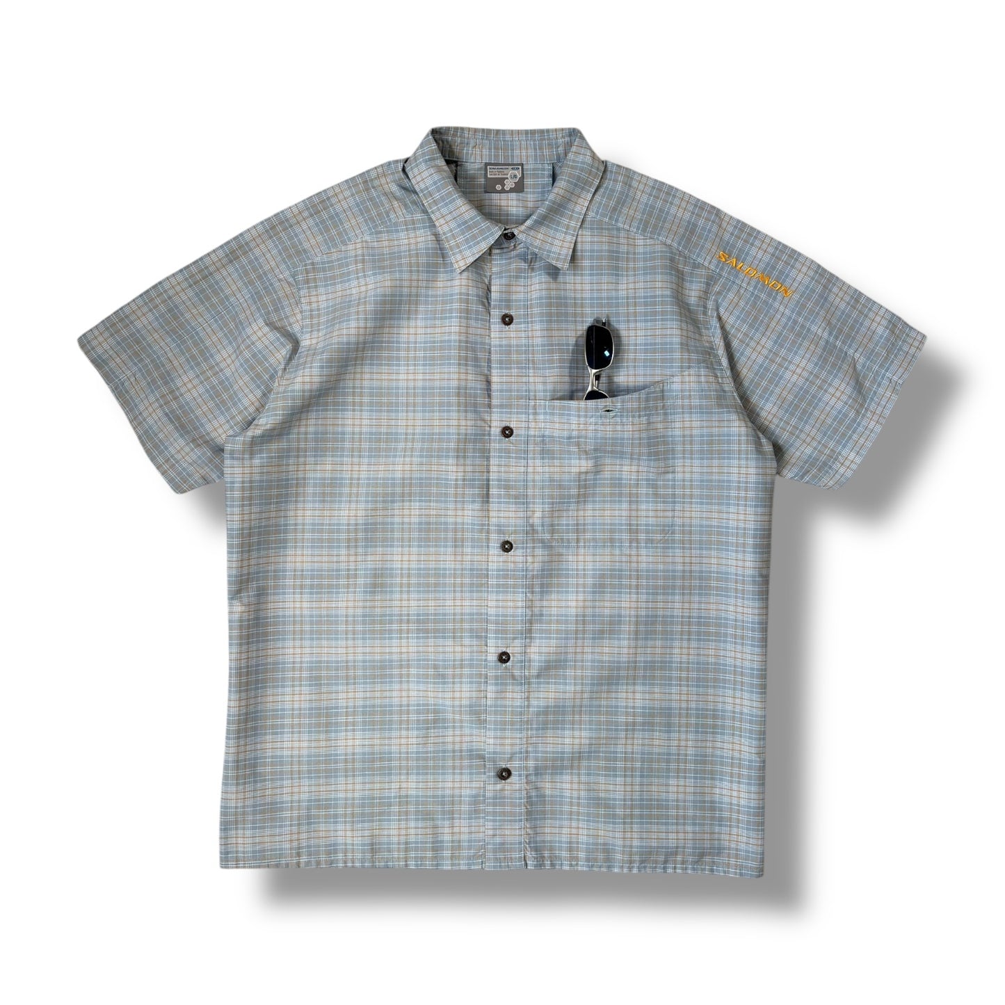 Salomon 2008 Checkered Short Sleeve Shirt Large