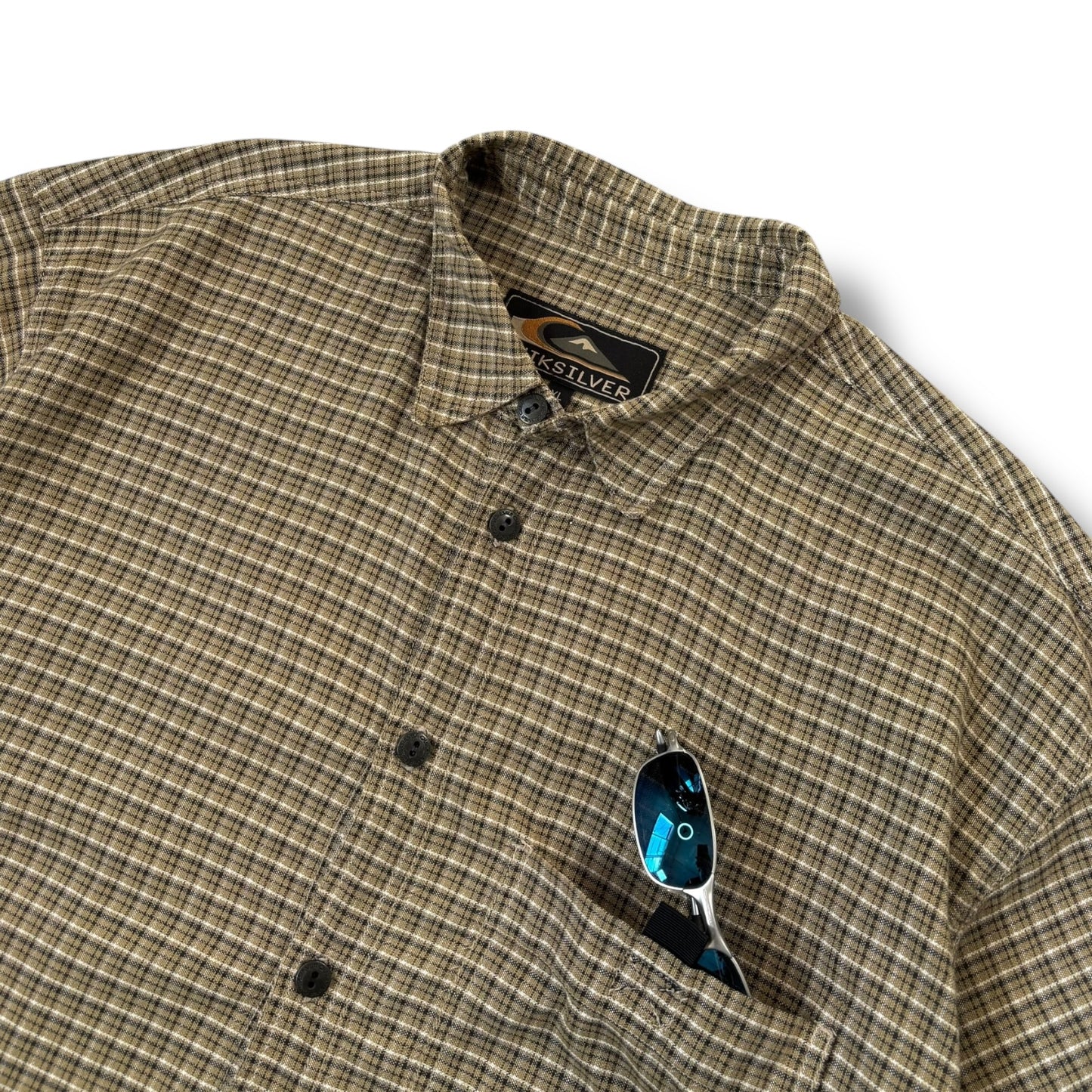 Quiksilver 00’s Short Sleeve Plaid Shirt Extra Large