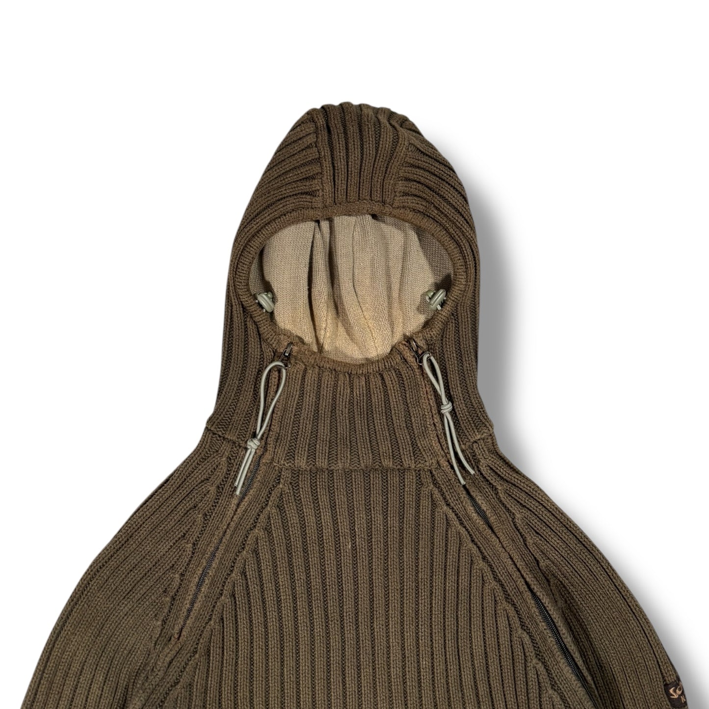 Schott NYC 00’s Dual Zip Knitted Balaclava Hoodie Medium