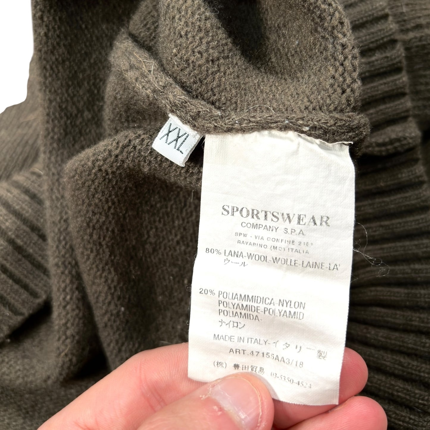Stone Island 2007 Lana Wool Knit Jumper XL