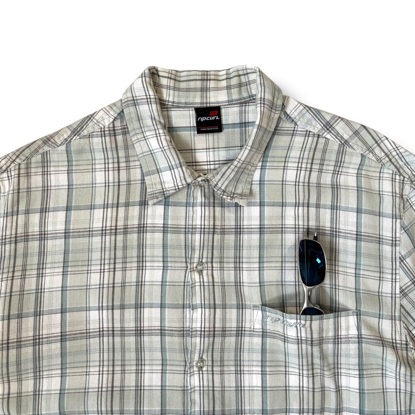 Ripcurl 00’s Short Sleeve Plaid Shirt Large