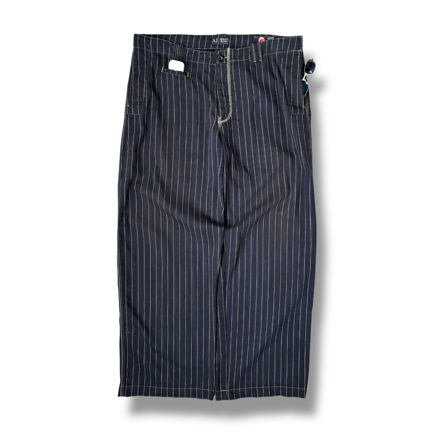 Armani Jeans 00’s Pinstripe Hemp Bottoms 36W