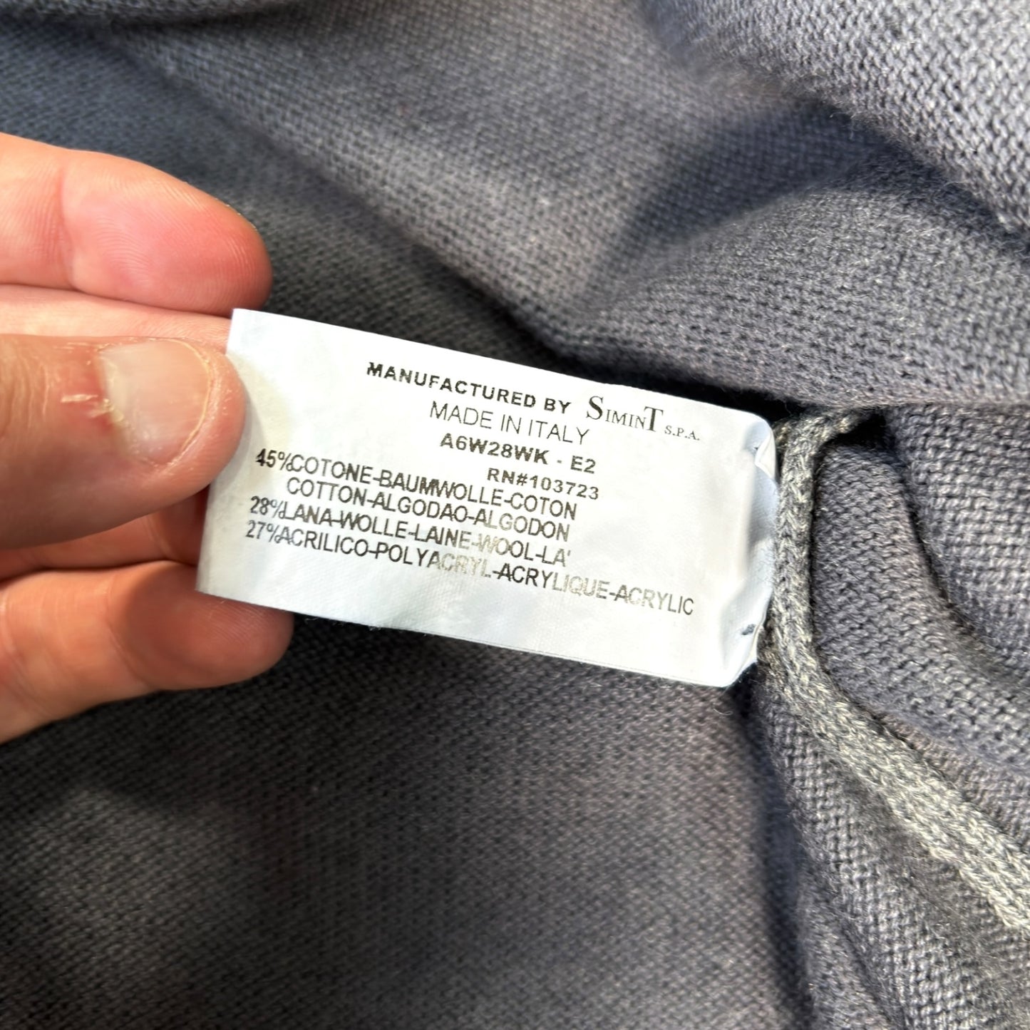 Armani Jeans 00’s Full Zip Two Tone Jumper XL