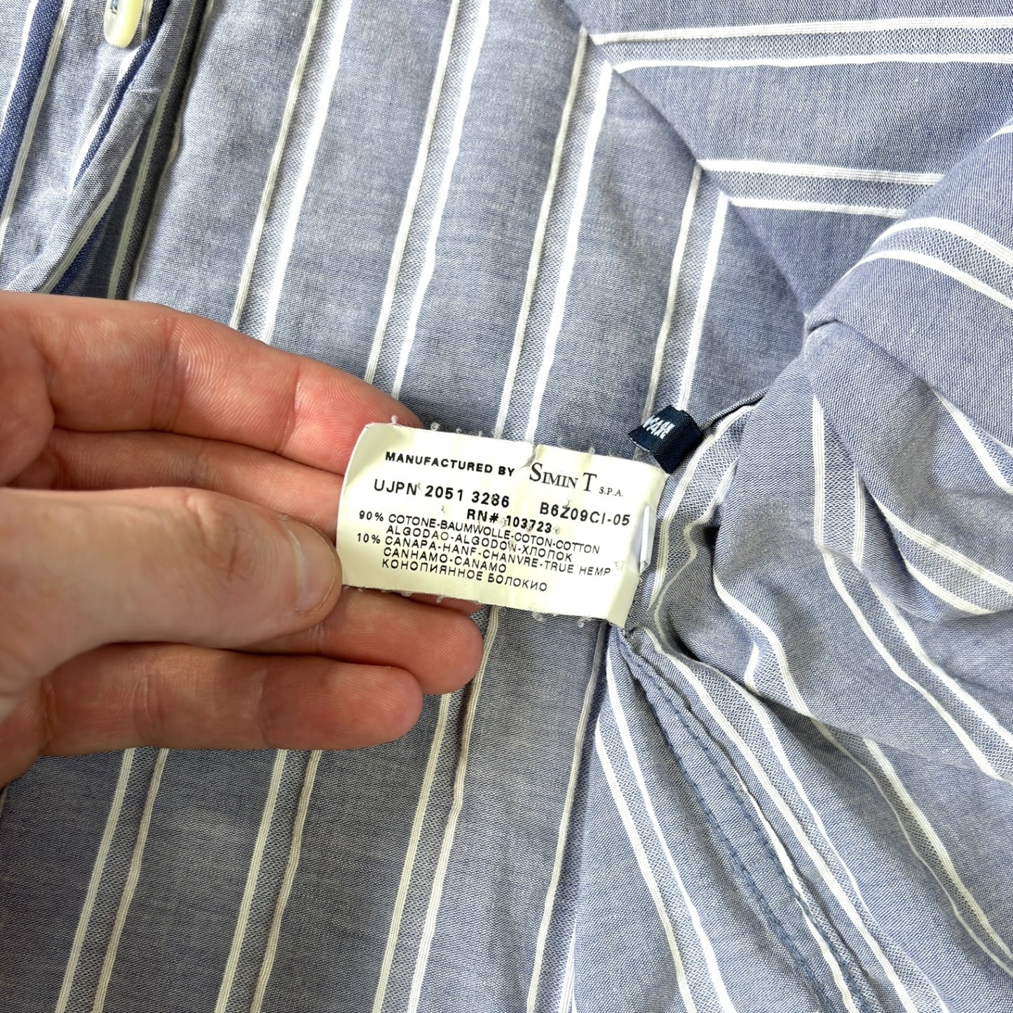 Armani Jeans 00’s Hemp Short Sleeve Shirt M