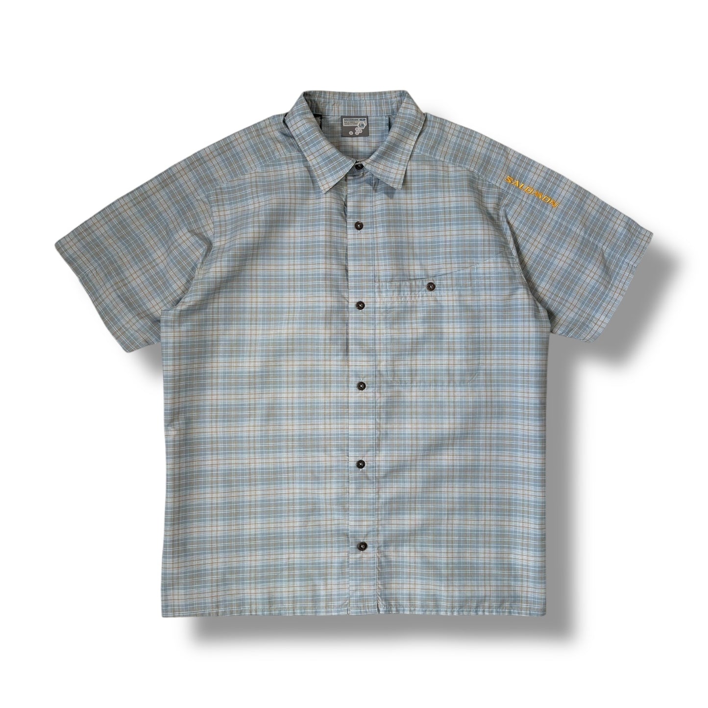 Salomon 2008 Checkered Short Sleeve Shirt Large