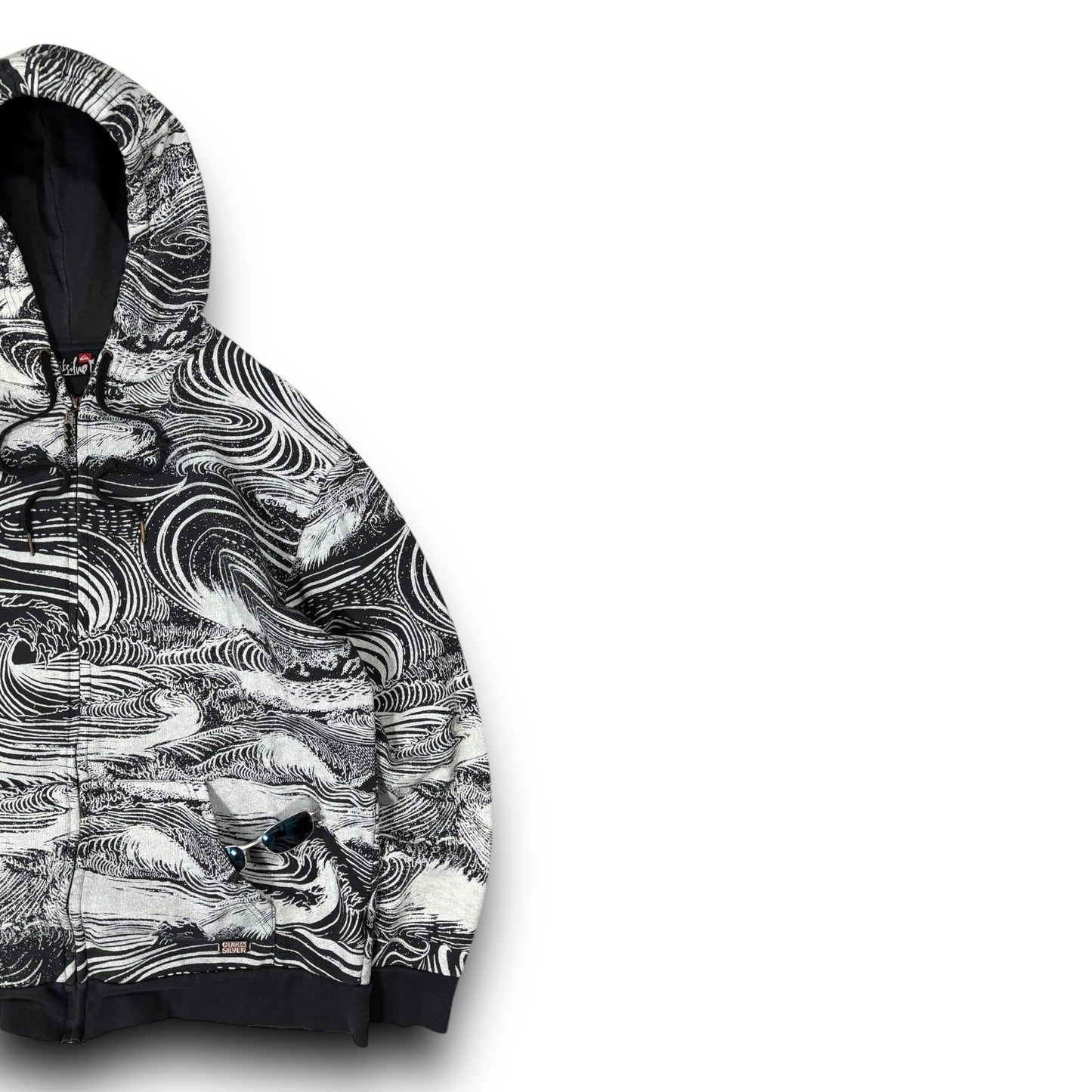 Quiksilver 00’s Wave Print Hoodie Extra Large