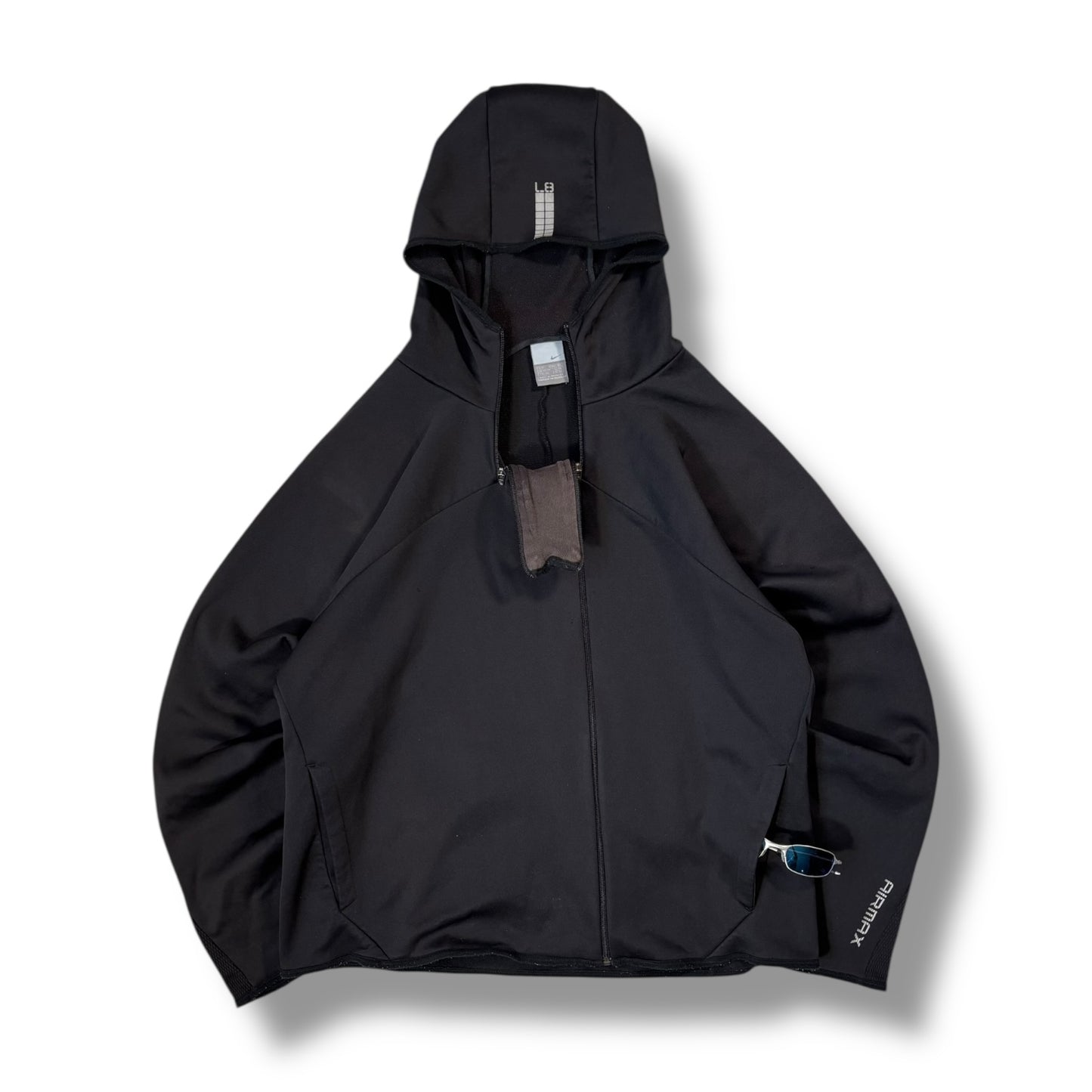 Nike 00’s Air Max Asymmetrical Zipped Centre Swoosh Hoodie Large