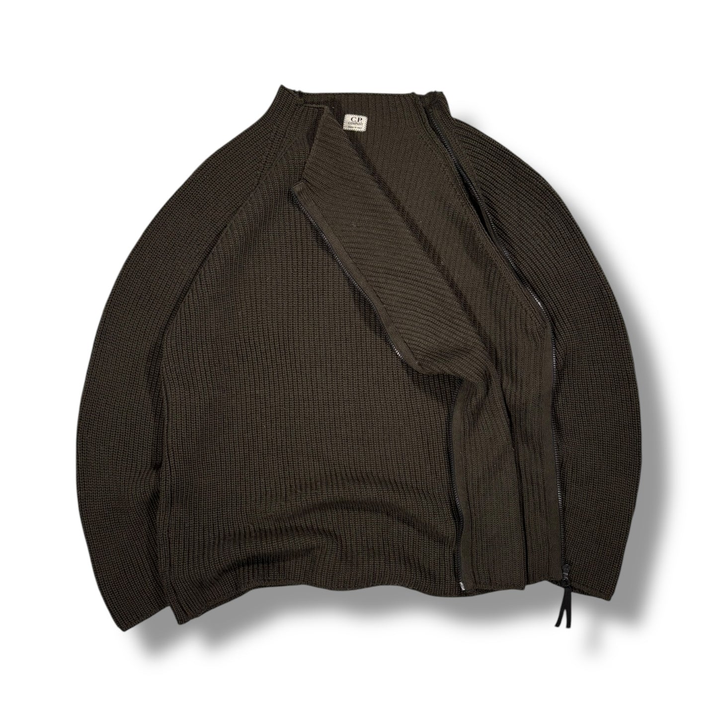 CP Company A/W 2000 Shoulder Zip Knit Jumper Extra Large